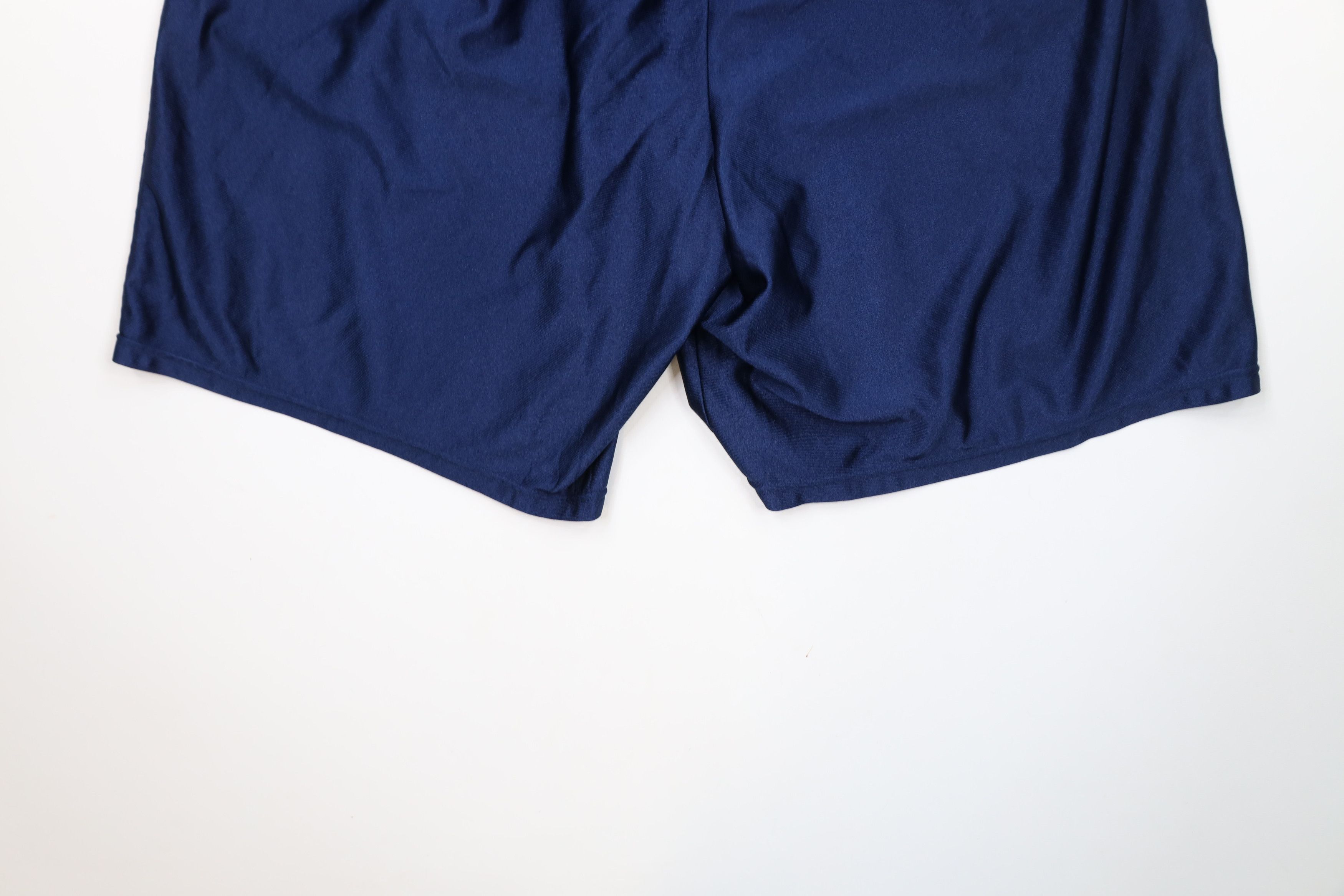 Nike × Vintage Vintage 90s Nike Scott Mini Swoosh Gym Shorts Blue USA Size US 36 / EU 52 - 13 Thumbnail