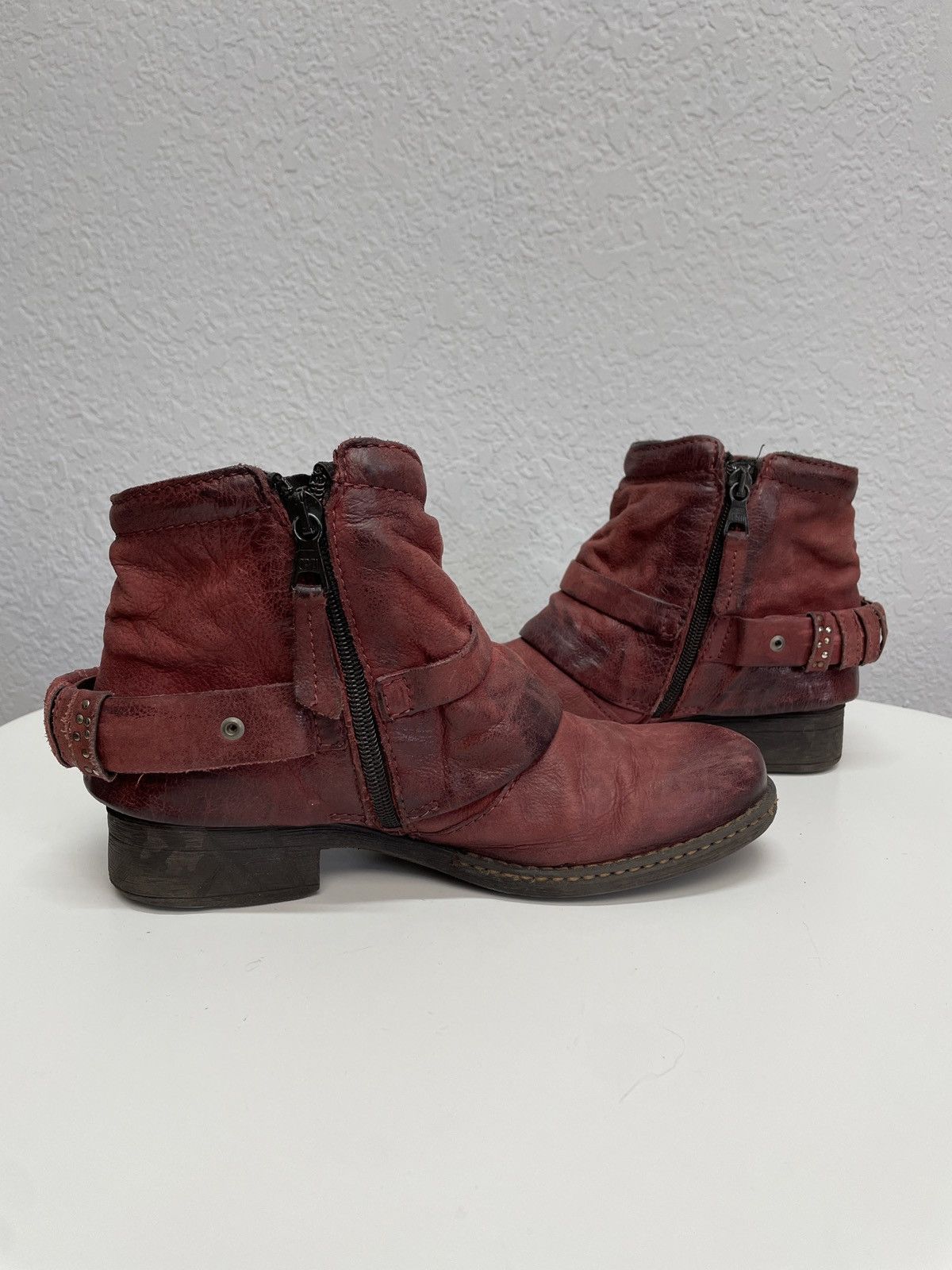 A.S.98 Vintage Italian AS 98 Rick Owens Style Leather Biker Boots Size US 7 / IT 37 - 6 Thumbnail