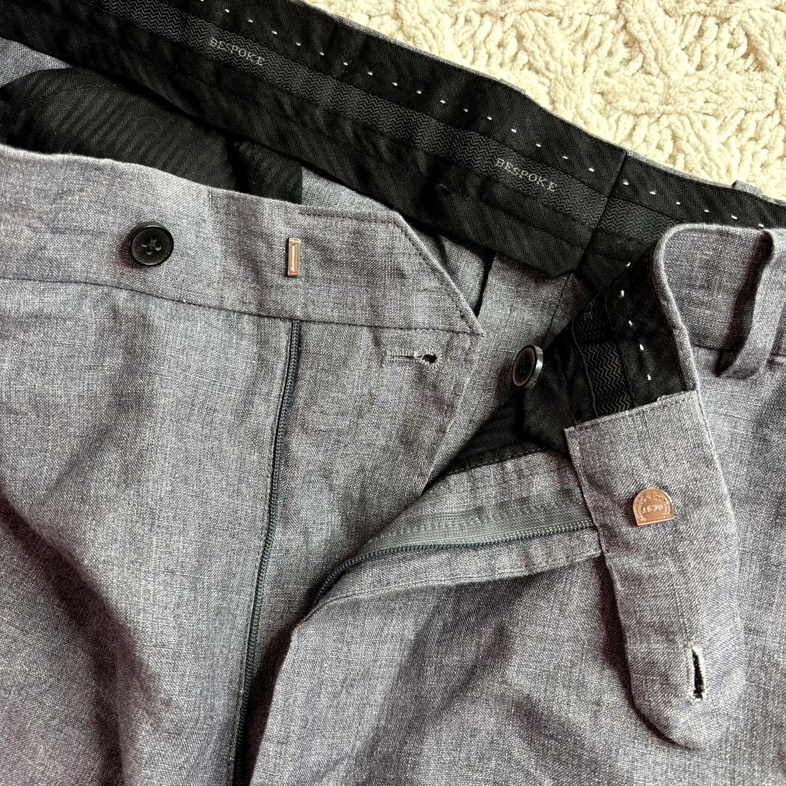 Bespoken Studiosuits Bespoke Men's Suit 42-44 Gray 2-Piece: Blazer & Size 42R - 12 Thumbnail
