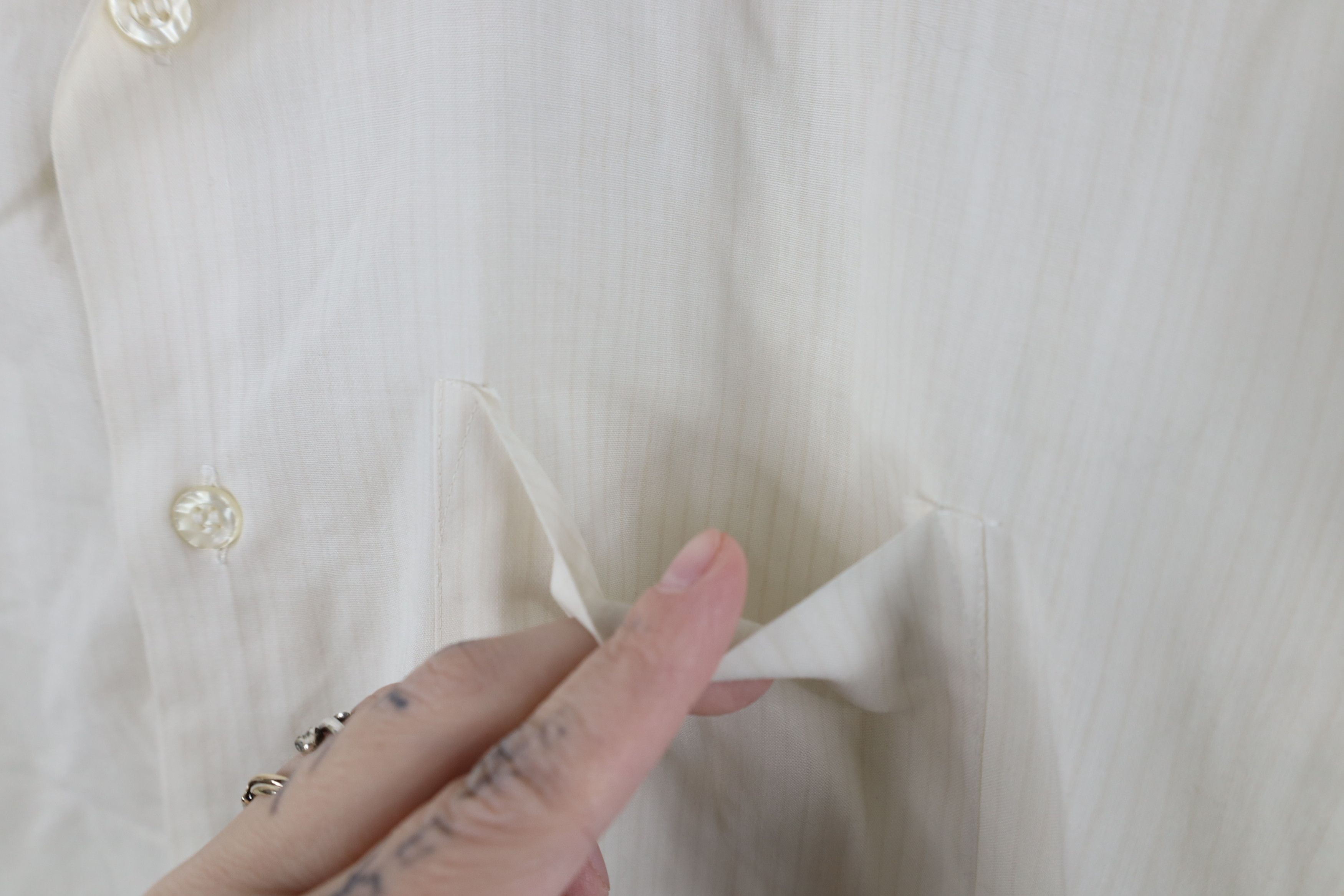Vintage Vintage 50s 60s Macys Button Sleeve Collared Shirt Size US M / EU 48-50 / 2 - 7 Thumbnail