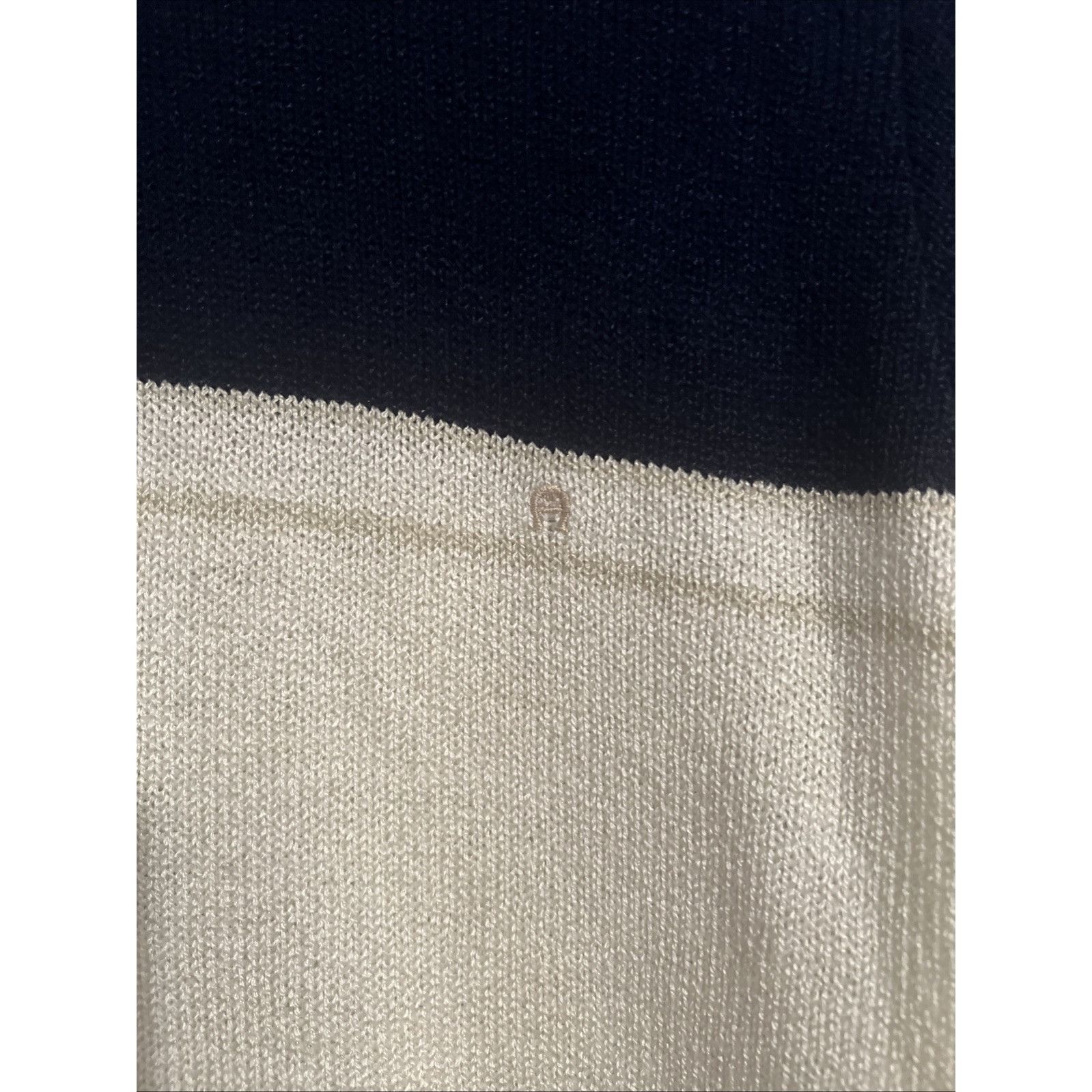 Etienne Aigner Rare Vintage Etienne Aigner Short Sleeve Blue And Cream Made Size M / US 6-8 / IT 42-44 - 2 Thumbnail