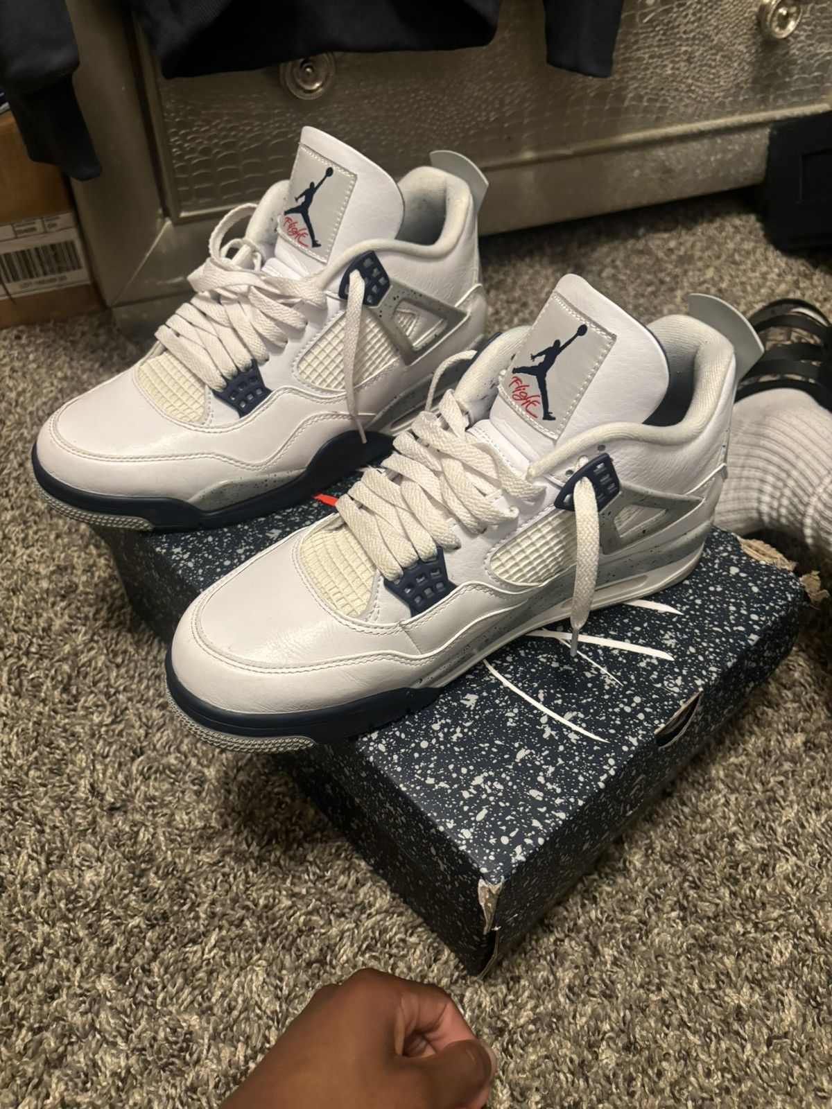 Jordan Brand Midnight Navy 4s Size US 11 / EU 44 - 5 Thumbnail