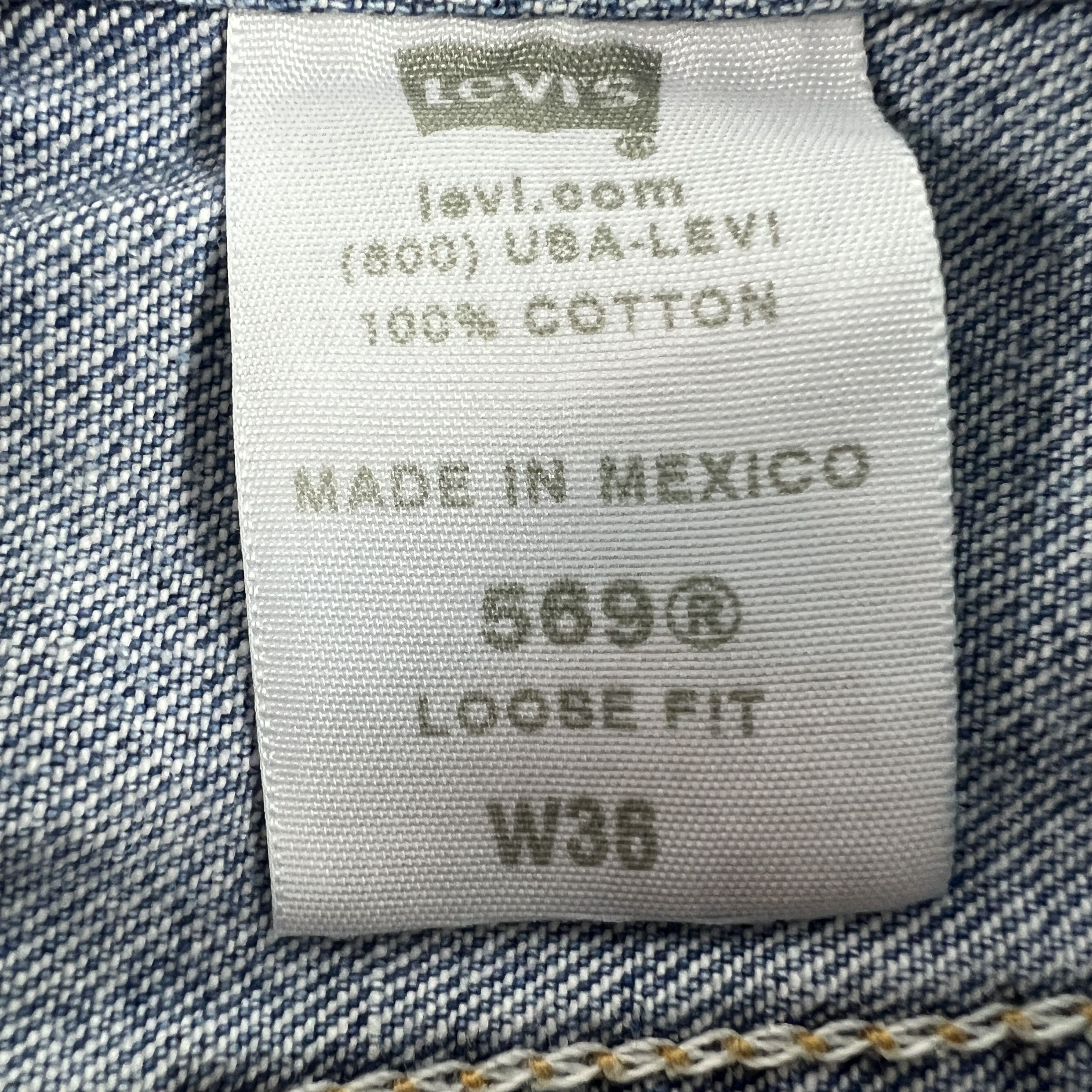 Levi's × Vintage Y2K Levi's Jean Shorts 569 Loose Faded Bermuda Denim Jorts Size US 36 / EU 52 - 4 Thumbnail