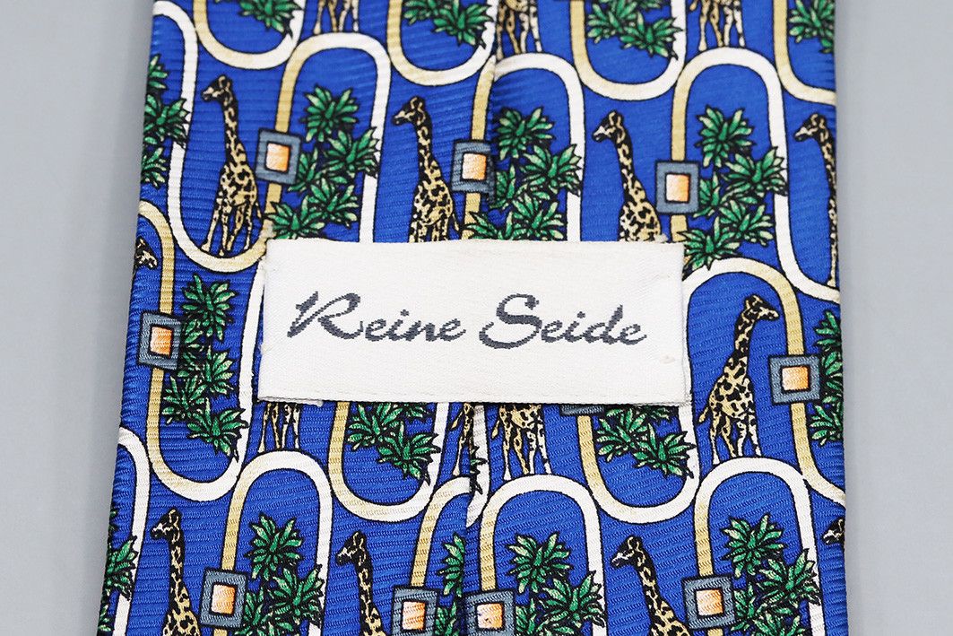 Other Giraffe Jungle Pattern Tie – 100% Silk, Made in Germany Size ONE SIZE - 3 Thumbnail
