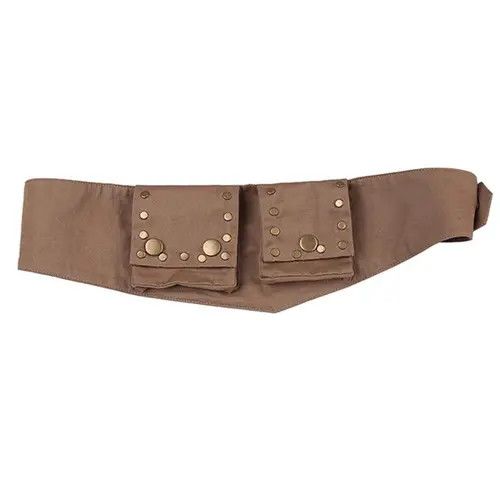 Leather × Vintage Retro Woven Rivet Waist Bag Size ONE SIZE - 2 Thumbnail