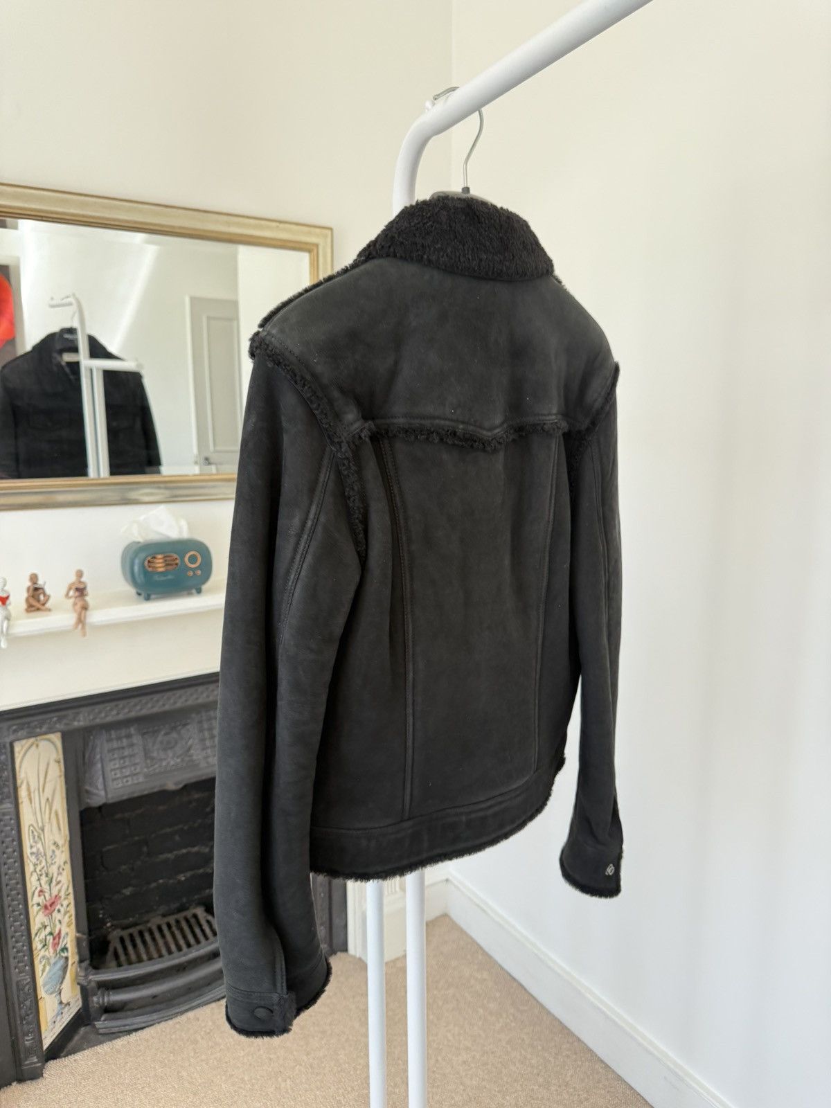 Saint Laurent Paris FW20 Saint Laurent Real Dye Sheep Fur Trucker Jacket Size US S / EU 44-46 / 1 - 4 Thumbnail