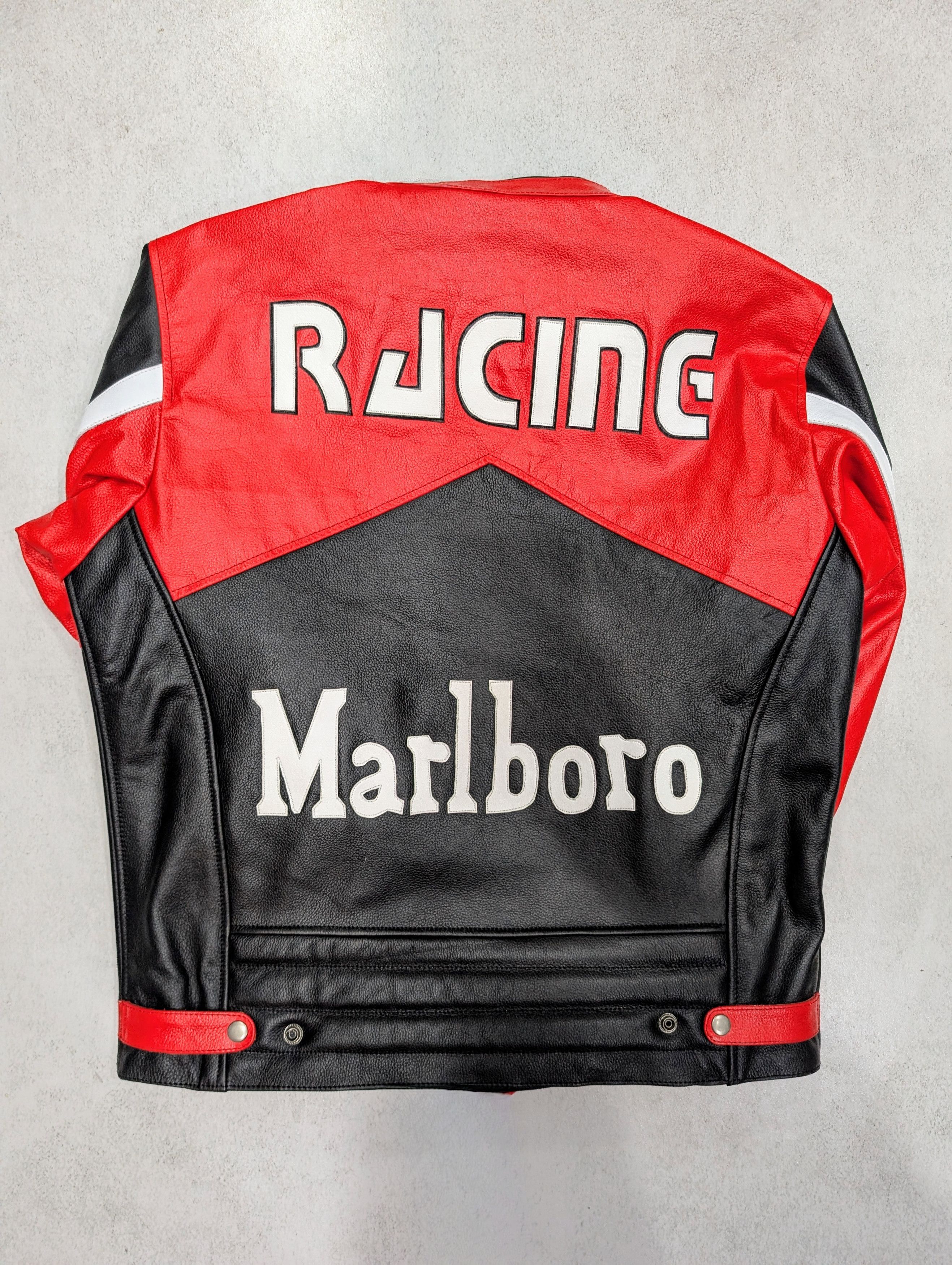 Marlboro Vintage Marlboro Leather Jacket Racing Retro 90s Streetwear Size US L / EU 52-54 / 3 - 8 Thumbnail