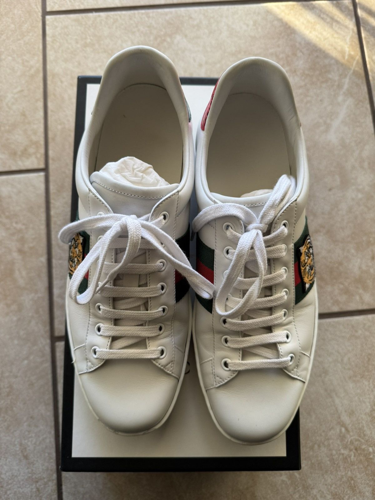 Gucci Gucci Ace Tiger Embroidered Sneaker Size US 11 / EU 44 - 3 Thumbnail