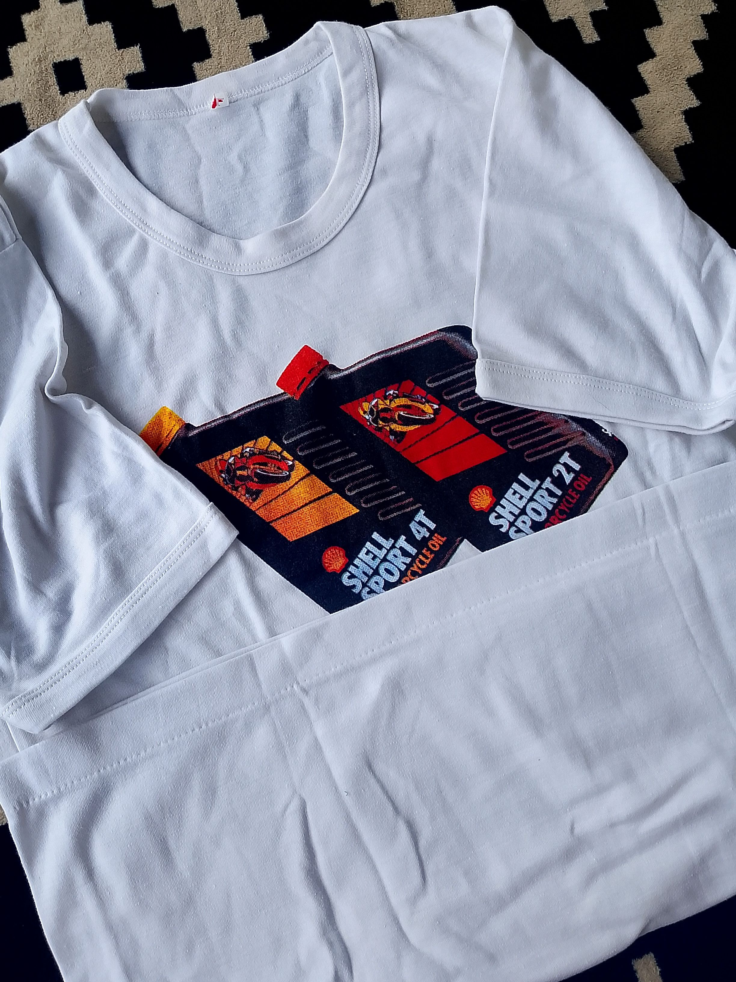 Vintage 1980s Shell Sport Moto Racing Ringer T-Shirt / Archive Piece Size US L / EU 52-54 / 3 - 6 Thumbnail