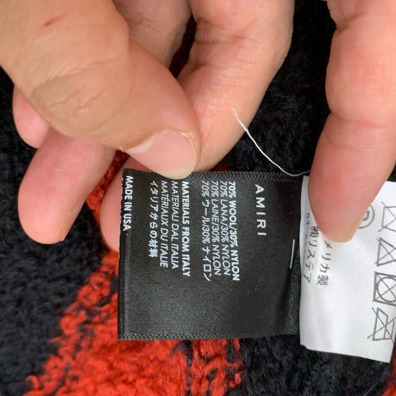 Amiri Amiri Black and red striped wool hoodie sweatshirt 2506-Nex Size US M / EU 48-50 / 2 - 7 Thumbnail