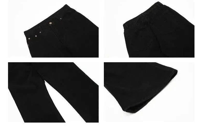 Japanese Brand × Jean Black Distressed Slim Straight Leg Jeans Size US 28 / EU 44 - 5 Thumbnail
