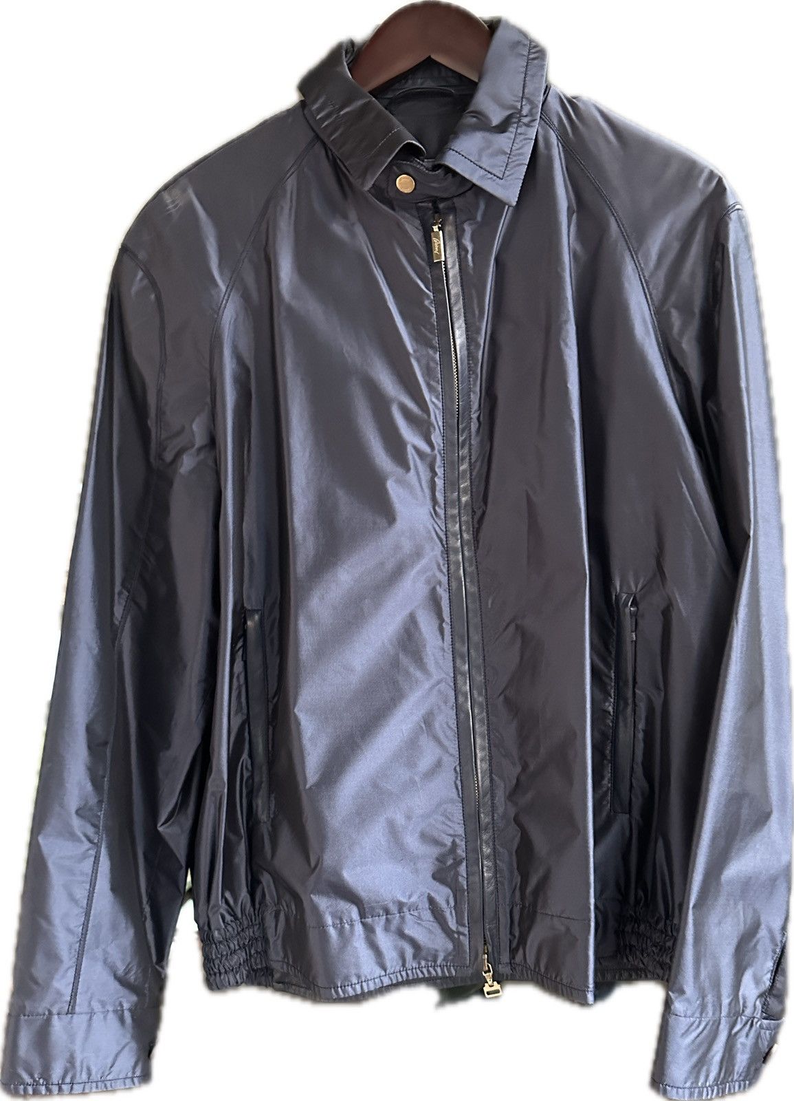 Brioni Brioni Jacket With Leather Trim Size US L / EU 52-54 / 3 - 12 Thumbnail