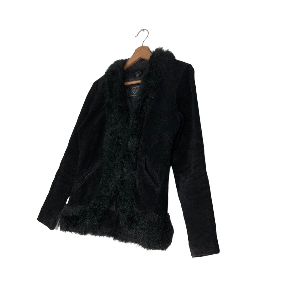 Japanese Brand 🔥Rare Vintage Suede Leather Jacket Mink Fur Collar Xoxo Size US S / EU 44-46 / 1 - 2 Thumbnail