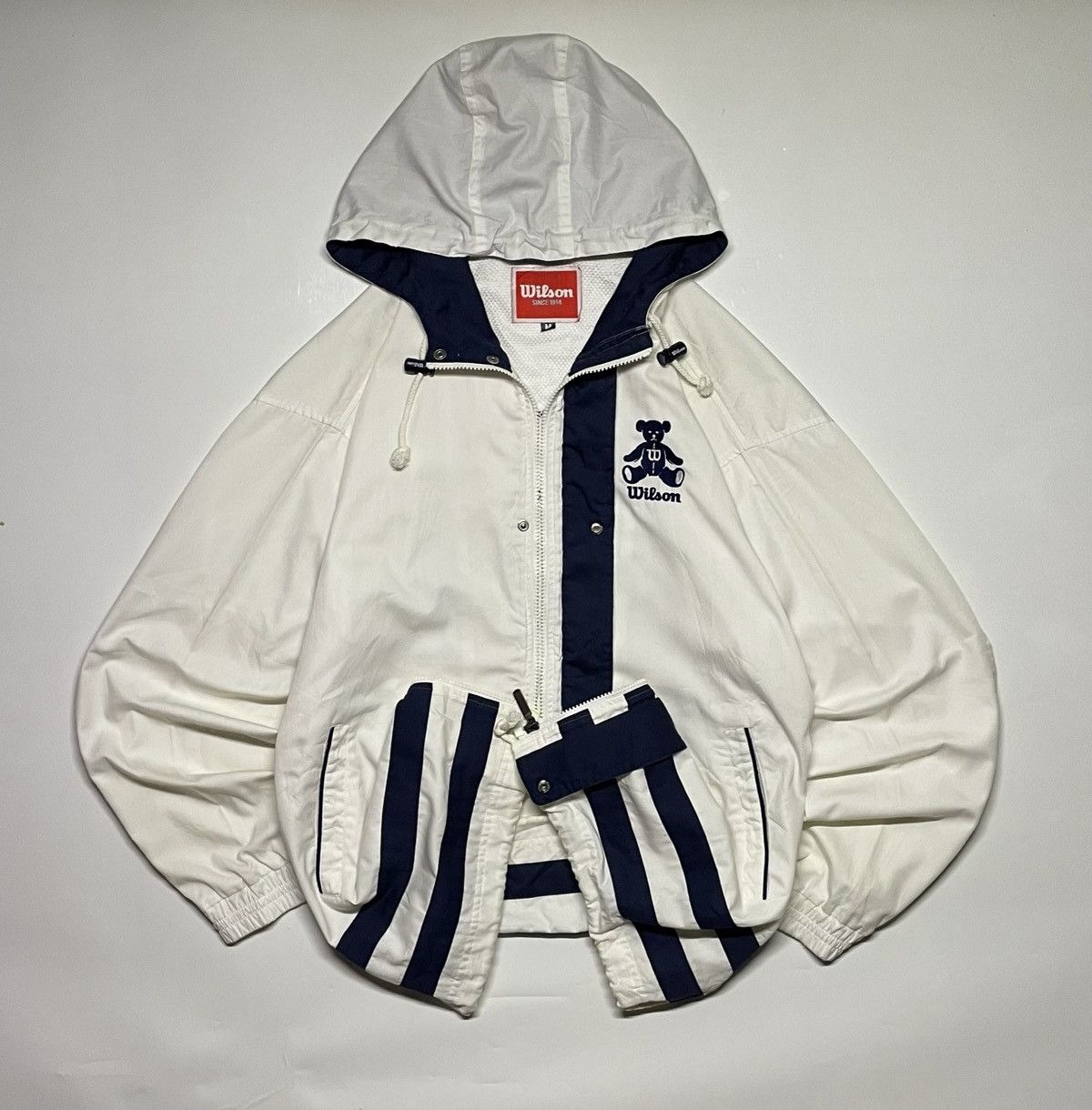 Wilson Wilson 1914 Embroidered Bear biglogo Windbreaker jacket Size US M / EU 48-50 / 2 - 5 Thumbnail