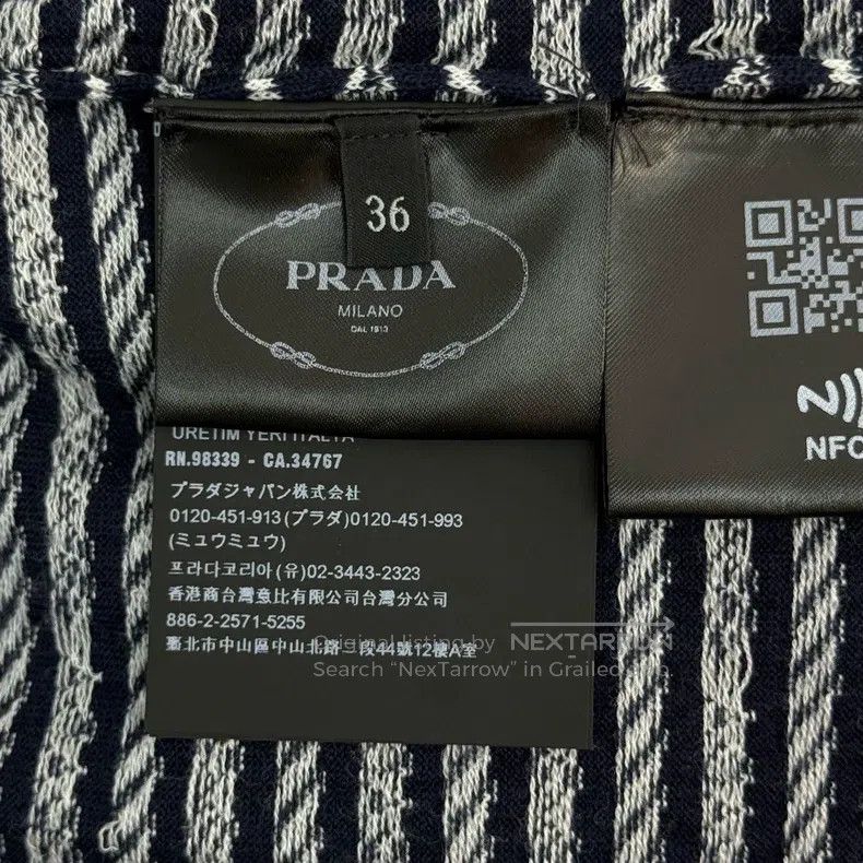 Prada Prada Dark blue full logo sheep wool polo knitted short sl Size XS / US 0-2 / IT 36-38 - 7 Thumbnail