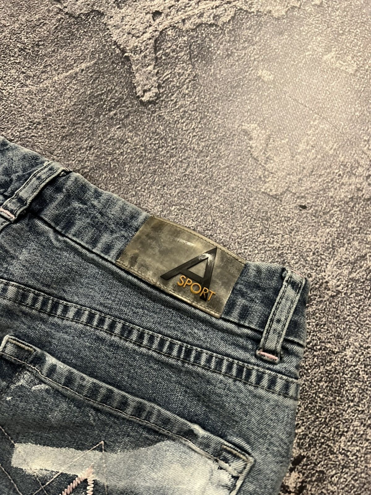 Japanese Brand RARE Flared Light Y2K Jeans / Swag Archive Style 90s Size US 30 / EU 46 - 7 Thumbnail