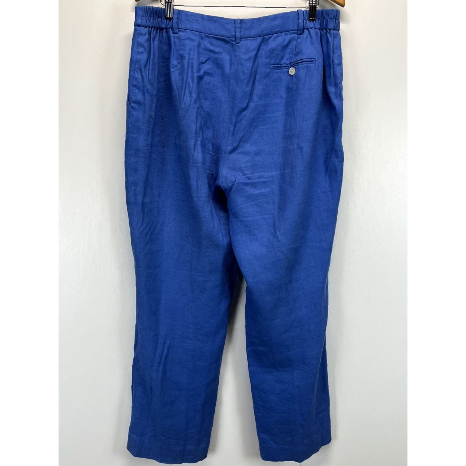 Ralph Lauren Womens Lauren Ralph Lauren LRL Linen Pants Sz 35 X 29 GUC Lined Elastic Sides Size 24" / US 00 / IT 34 - 2 Thumbnail