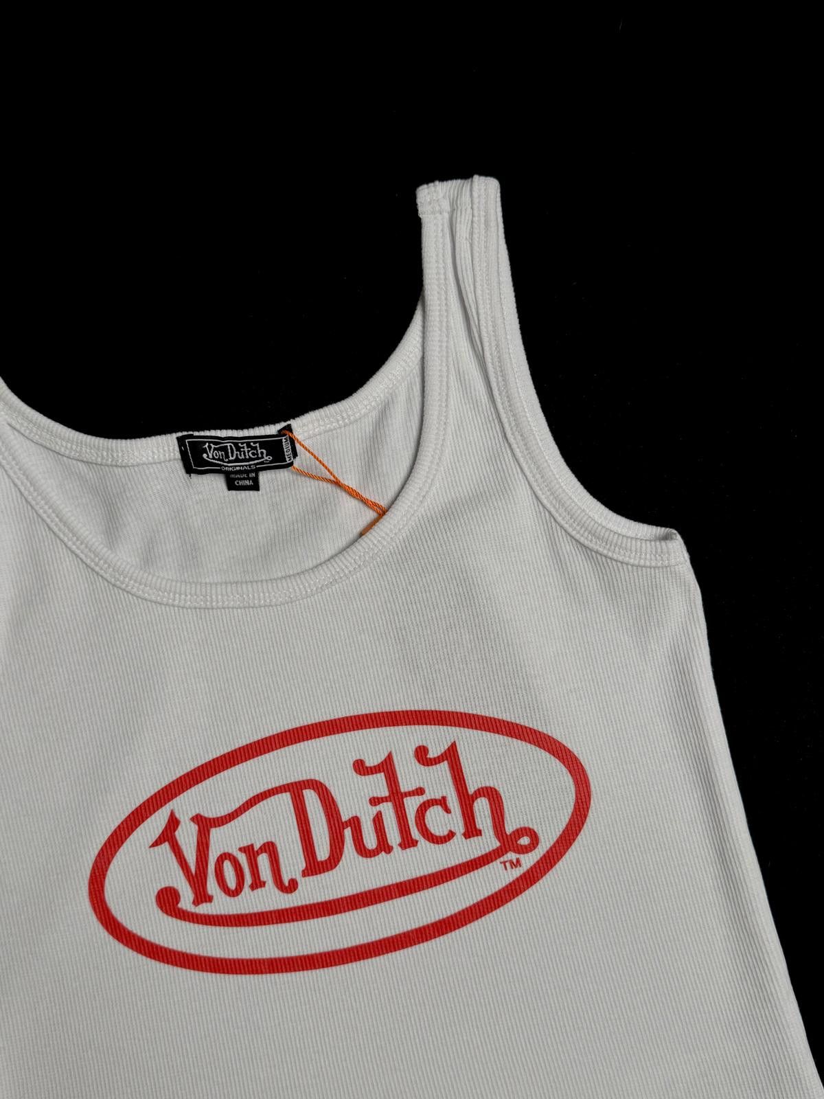 Von Dutch Y2k Von Dutch Classic Cropped White Tank Top M Size M / US 6-8 / IT 42-44 - 3 Thumbnail