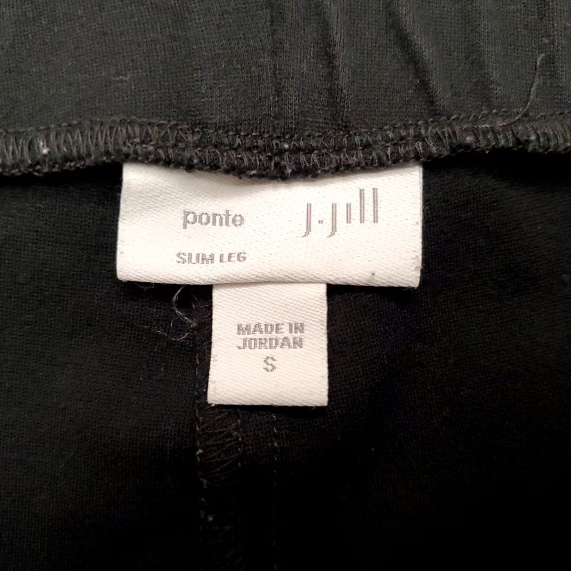 J. Jill J Jill Pant Women S Black Ponte Viscose Nylon 4 Way Stretch Pleated Slim Leg Pants, Slim, Black, Women S, Regular, Ponte, 28 in Inseam Size 28" / US 6 / IT 42 - 4 Thumbnail