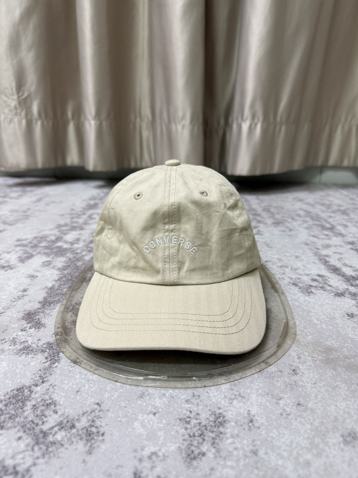 Converse Converse Script Label Cream White Adjuastable Cap Size ONE SIZE - 1 Thumbnail
