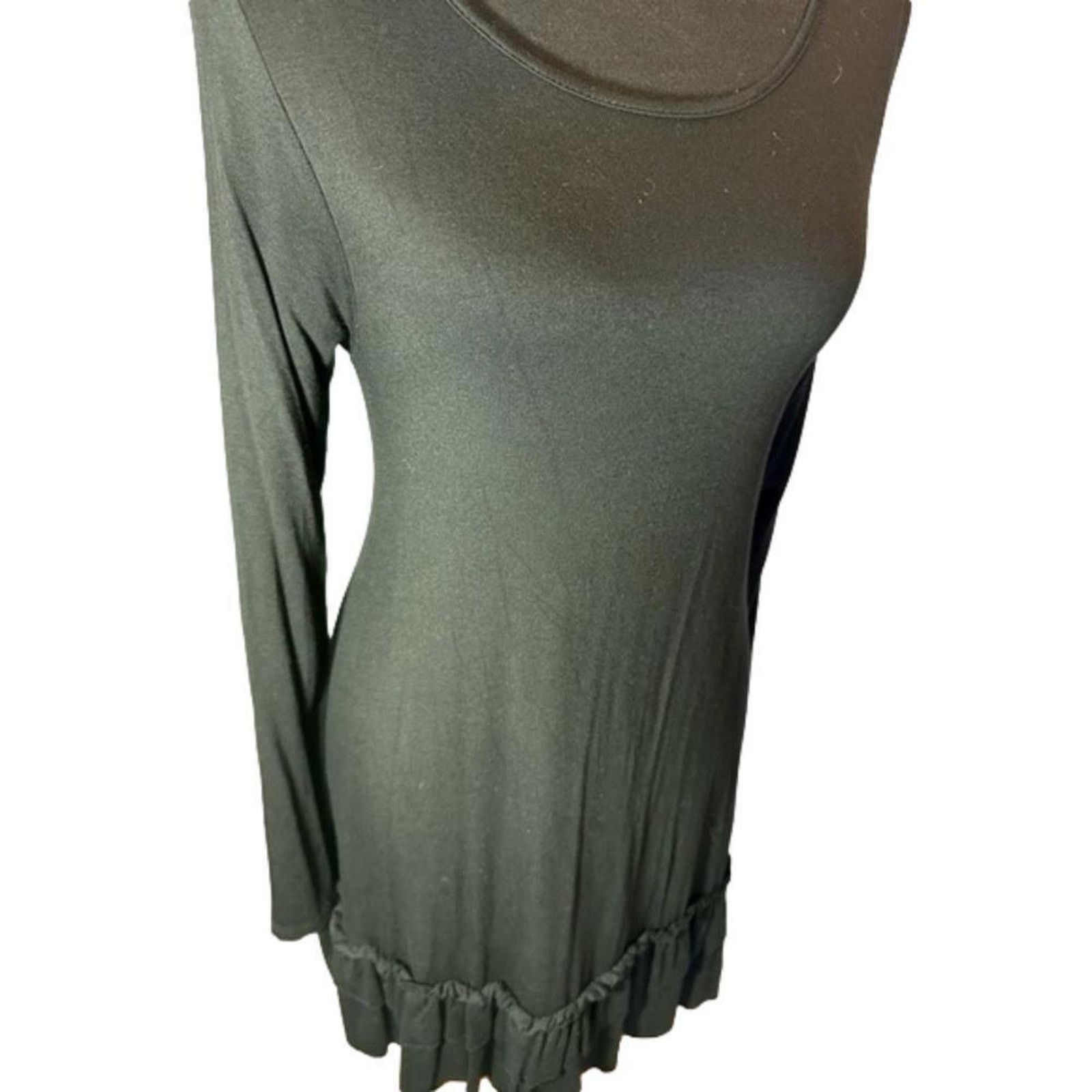 Eastland Layering Easel Long Sleeve Black Tunic Dress Size L / US 10 / IT 46 - 2 Thumbnail