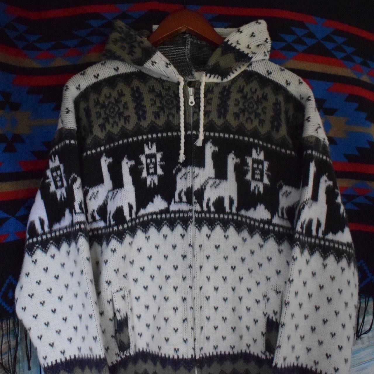 Vintage Tejidos Ruminahui Cardigan Sweater Mens Size Medium Alpaca Wool shops RARE