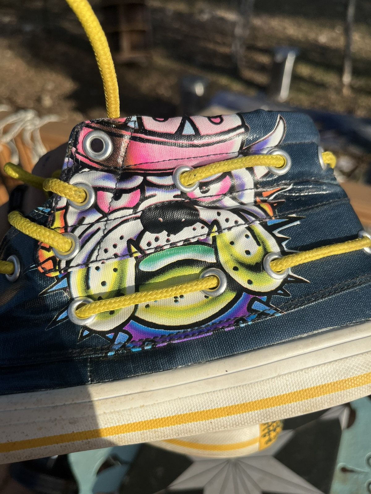 Ed Hardy *** FREE GIFT *** ULTRA RARE Ed Hardy high-top sneakers Size US 10 / EU 43 - 4 Thumbnail