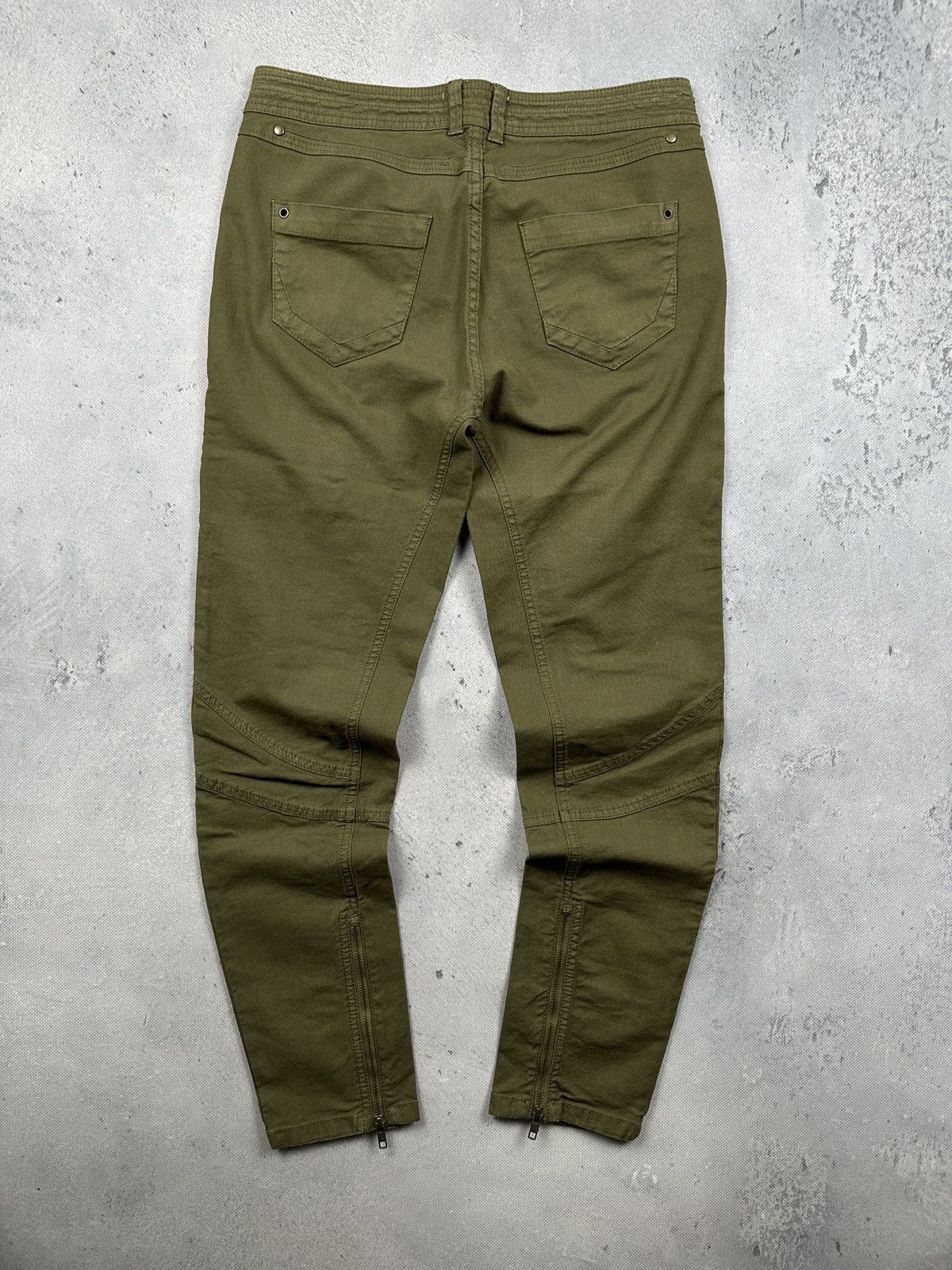 By Malene Birger By Malene Birger Olive Zip Detail Biker Pants Archive Y2K Size 31" - 2 Thumbnail