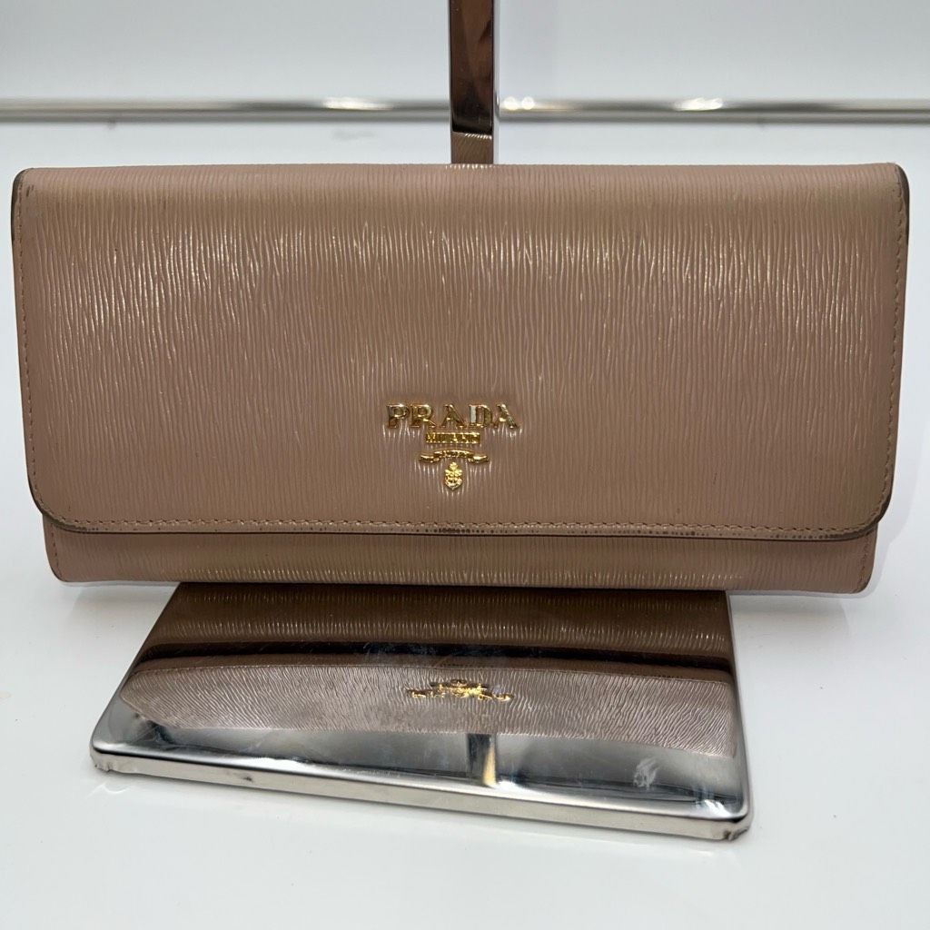 Prada Prada Textured Saffiano Leather Long Wallet **SEE PHOTOS AND DESCRIPTION Size ONE SIZE - 1 Thumbnail
