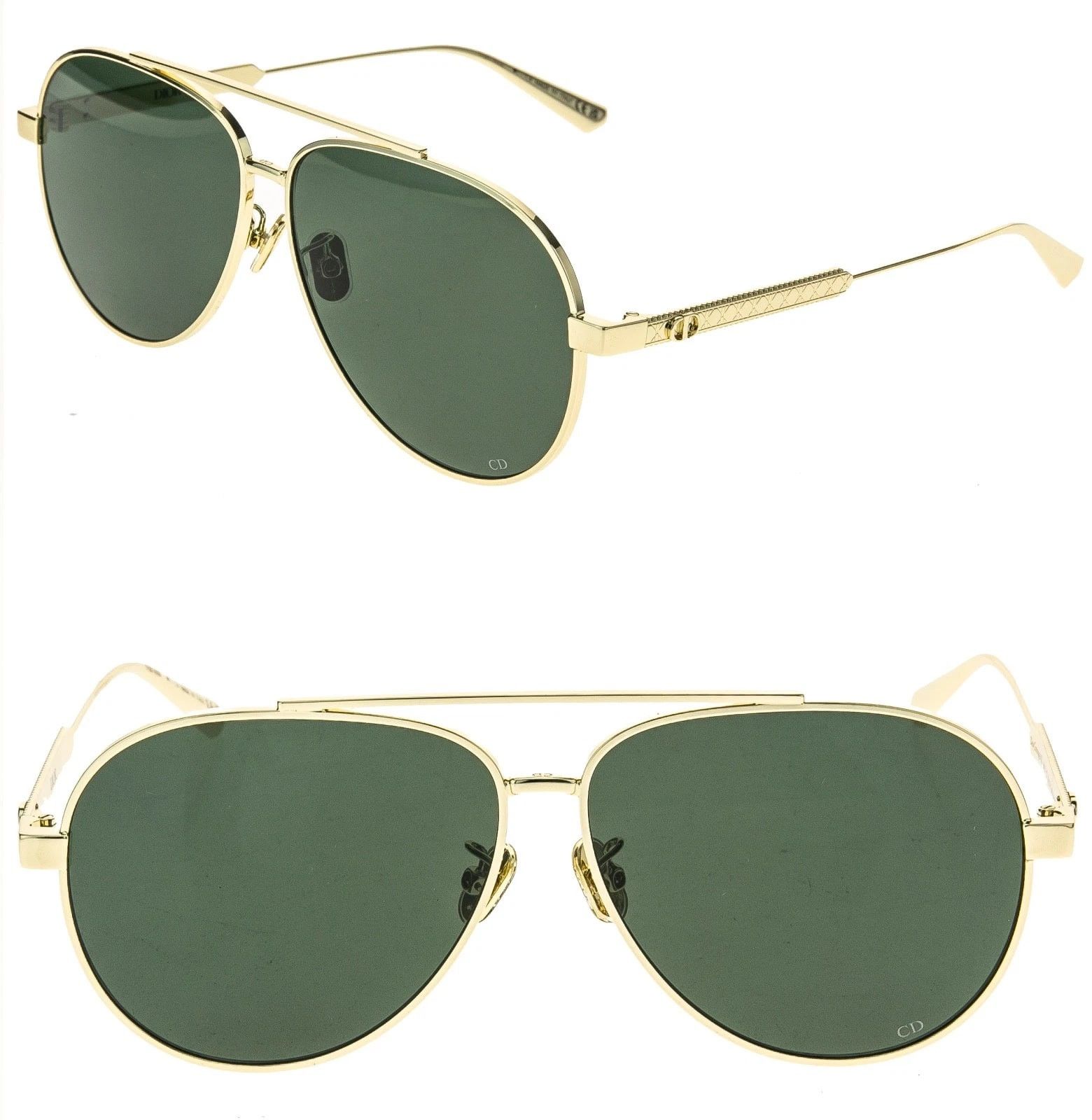 Christian Dior Monsieur CHRISTIAN DIOR Gold Green Cannage A1U CD40165U DIORCANNAGE Size ONE SIZE - 1 Thumbnail