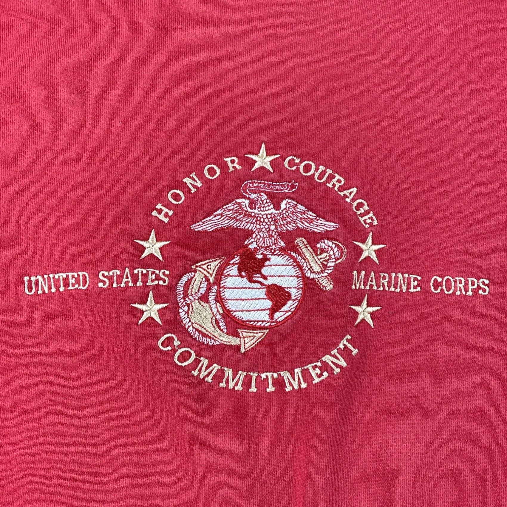 Jerzees VINTAGE Jerzees Mens XL United States Marine Corps Red Pull Over Crewneck Sweatshirt Size US XL / EU 56 / 4 - 3 Thumbnail