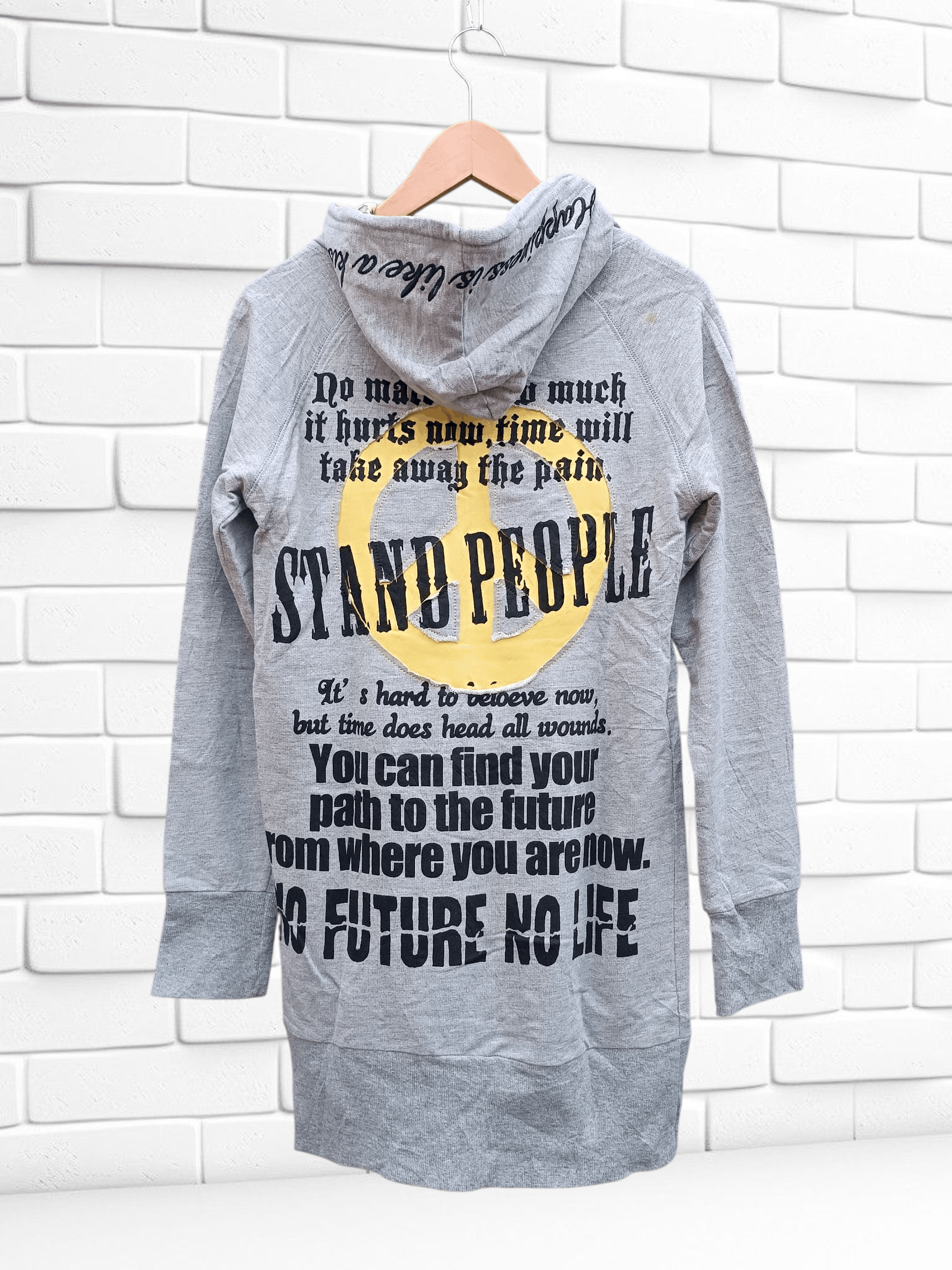 Japanese Brand Y2K Hoodie Sweater Zip Up Poem Subculture Punk Grunge Size M / US 6-8 / IT 42-44 - 4 Thumbnail