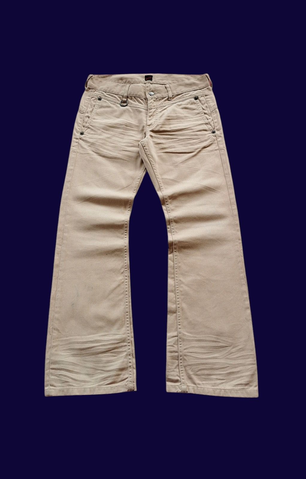 35/33.5 Jack Rose Flared Bootcut Jeans Cream