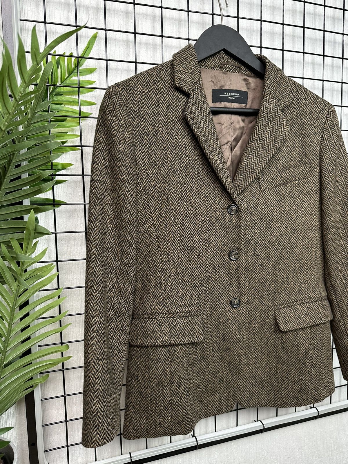 Max Mara × Weekend Max Mara WEEKEND MAX MARA wool blazer women jacket tweed 8 size Size M / US 6-8 / IT 42-44 - 3 Thumbnail