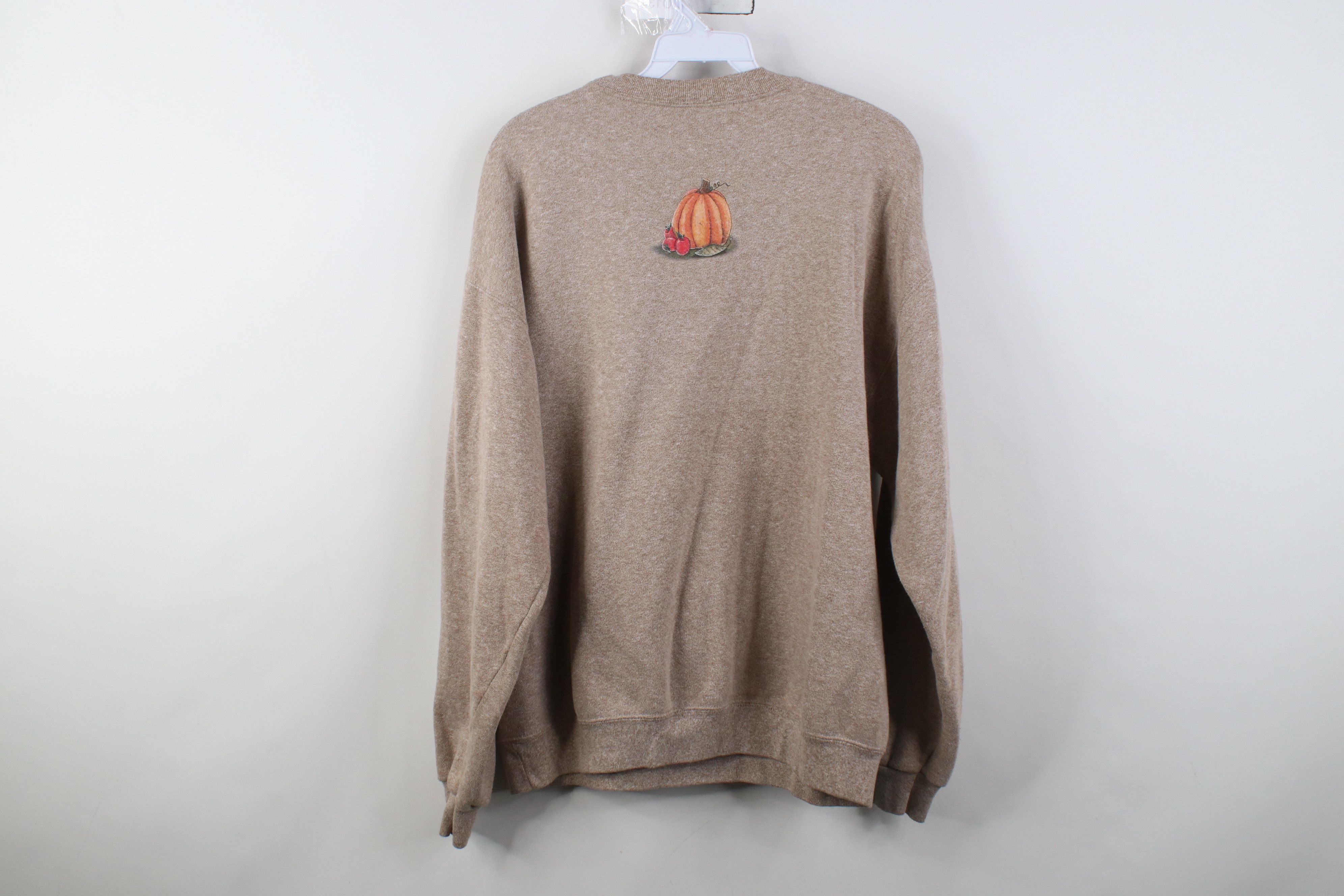 Vintage Vintage 90s Streetwear Fall Orchard Leaf Apple Sweatshirt Size L / US 10 / IT 46 - 12 Thumbnail