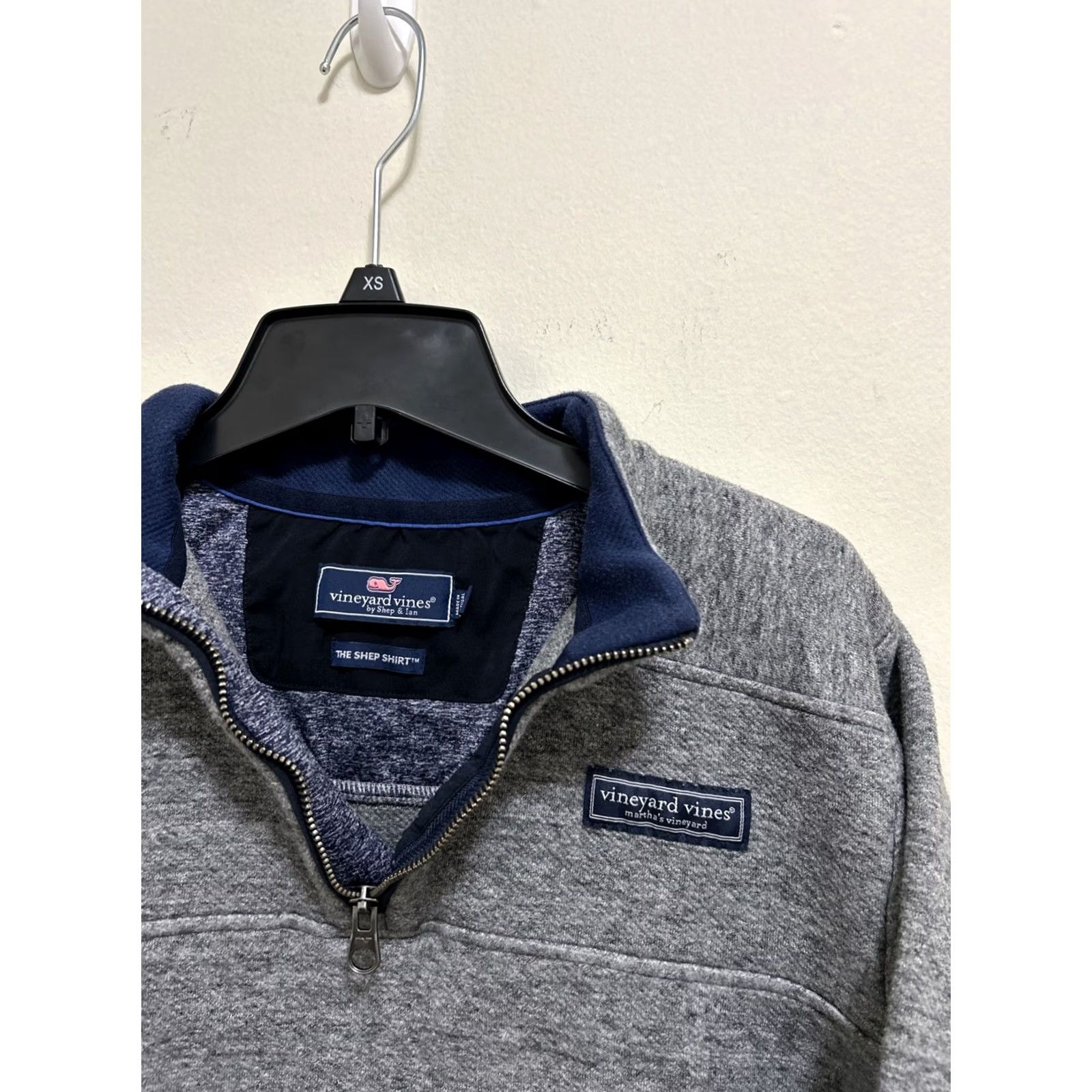 Vineyard Vines Vineyard Vines The Shep Shirt Sweater 1/4 Zip Pullover Womens Medium Gray Blue Knit Pullover Shirt Sweatshirt Size M / US 6-8 / IT 42-44 - 5 Thumbnail