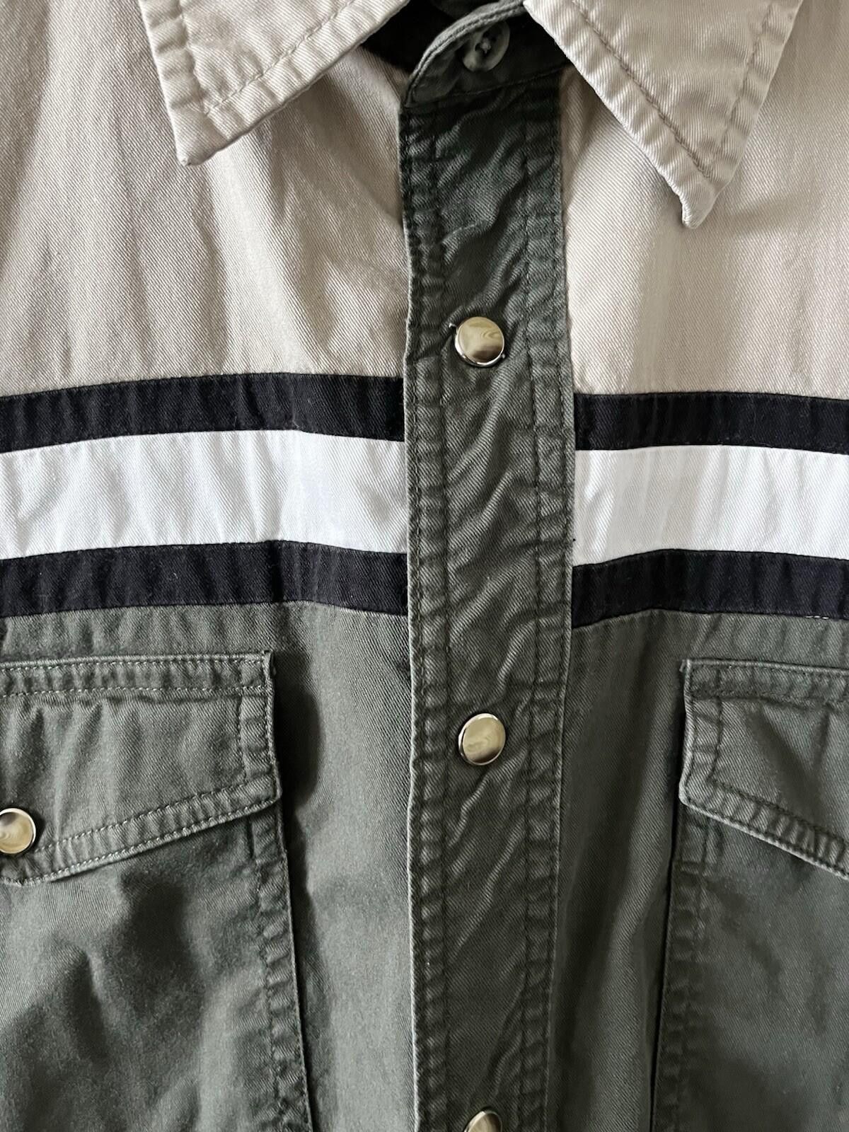 Wrangler Wrangler Western Shirt Two Tone Olive Green Pearl Snap L Size US L / EU 52-54 / 3 - 3 Thumbnail