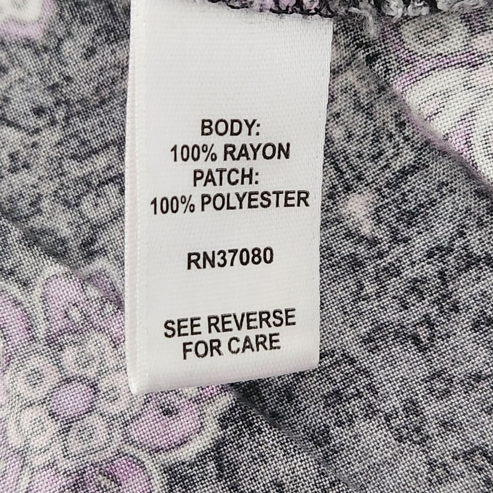 Other Cato Black Purple White Floral Short Bell Sleeves Top Medium Size M / US 6-8 / IT 42-44 - 5 Thumbnail