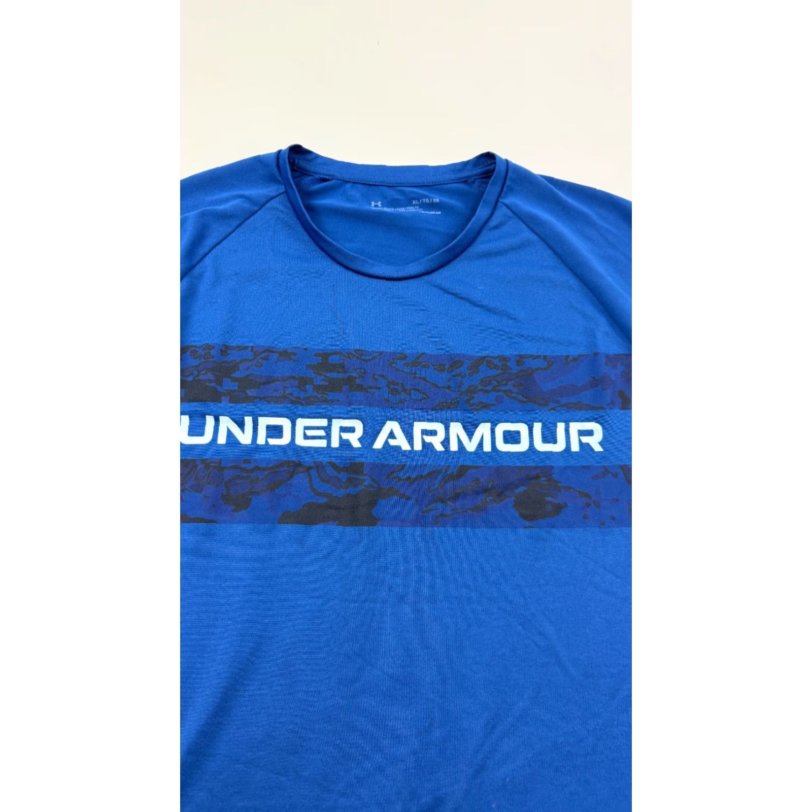 Under Armour Under Armour Shirt Mens XL Blue HeatGear Tech 2.0 Short Sleeve Tee Boxed Camo Crew Neck Pullover Tee Mens XL Blue HeatGear Tech 2.0 Shirt Size US XL / EU 56 / 4 - 3 Thumbnail