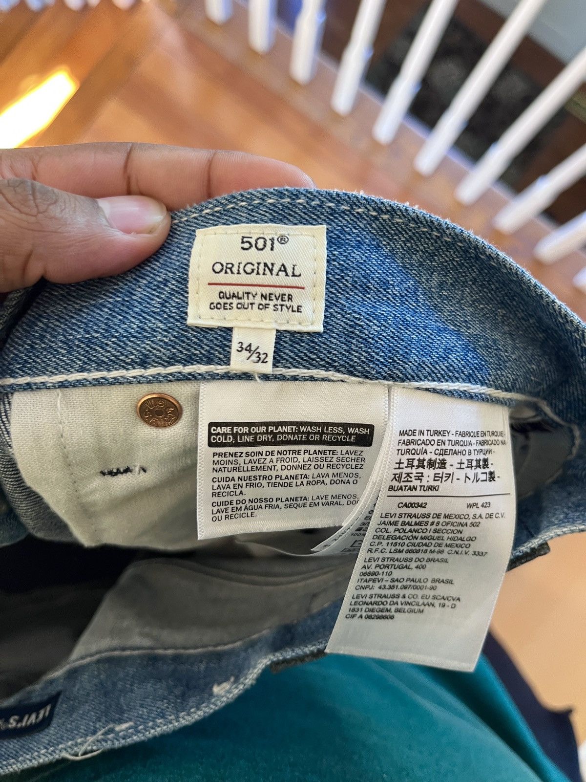 Levi's LEVIS 501 Made & Crafted Selvedge Patchwork Denim Jeans Size US 34 / EU 50 - 5 Thumbnail