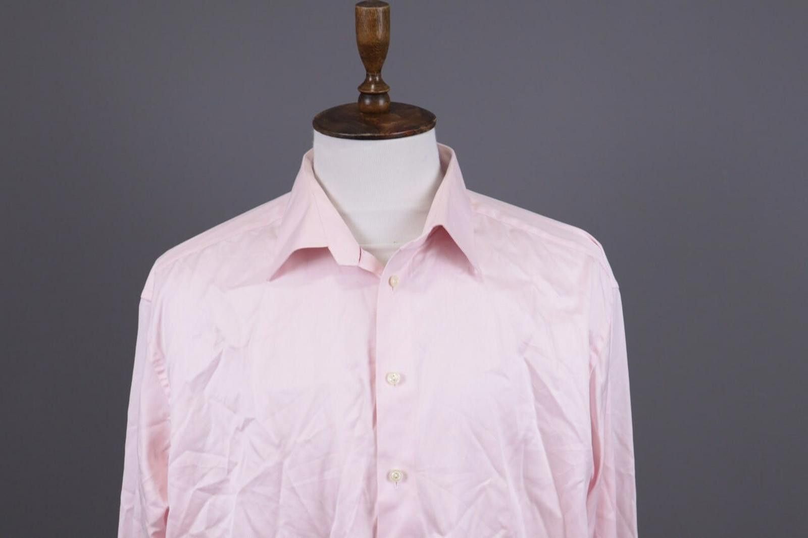 Eton Eton Slim Fit Pink Button Down Dress Shirt Size 47 / 18 Size US M / EU 48-50 / 2 - 2 Thumbnail