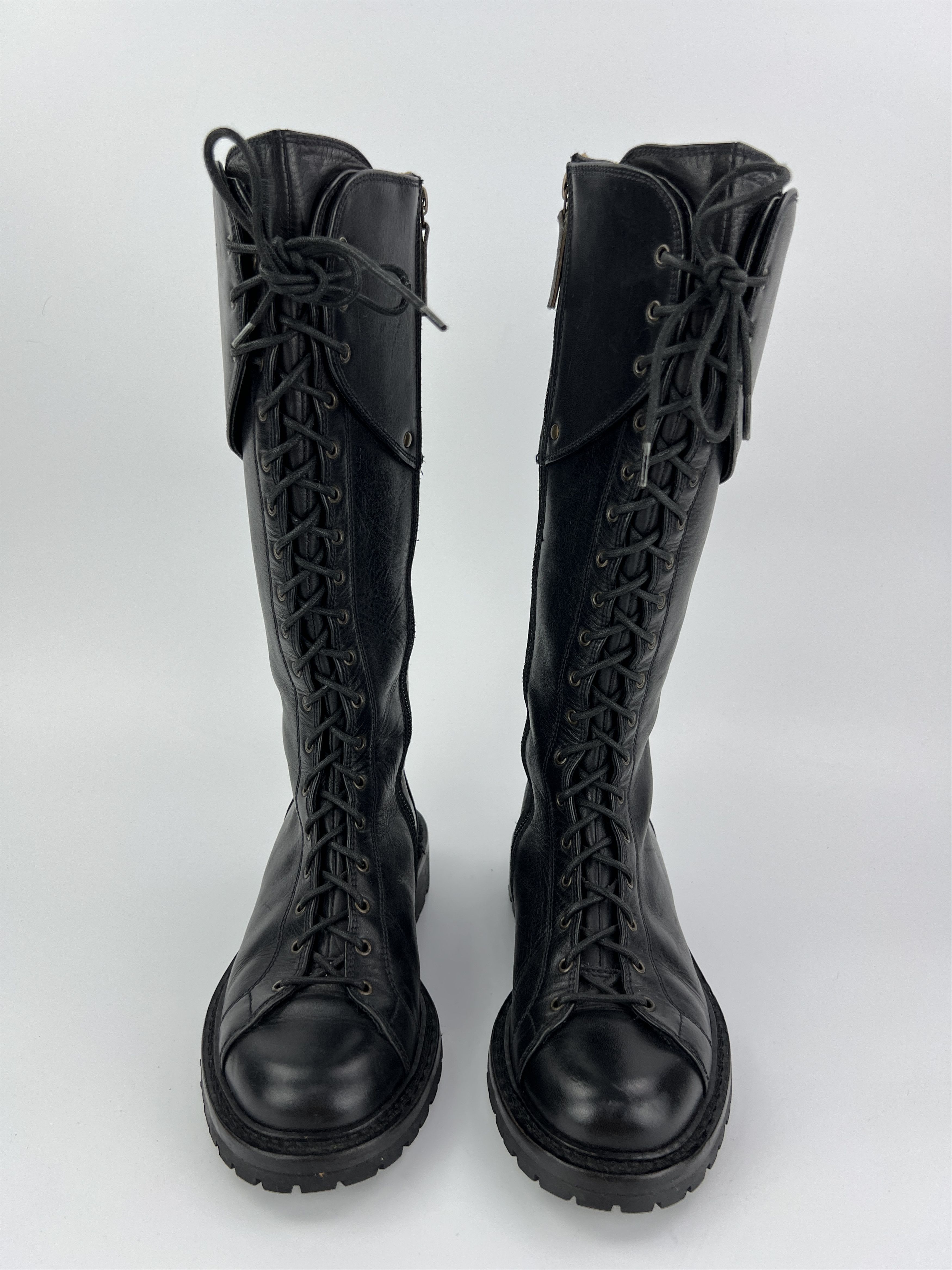Versace Rare Versace High Moto Riding Leather Boots Medusa Size US 6 / IT 36 - 3 Thumbnail