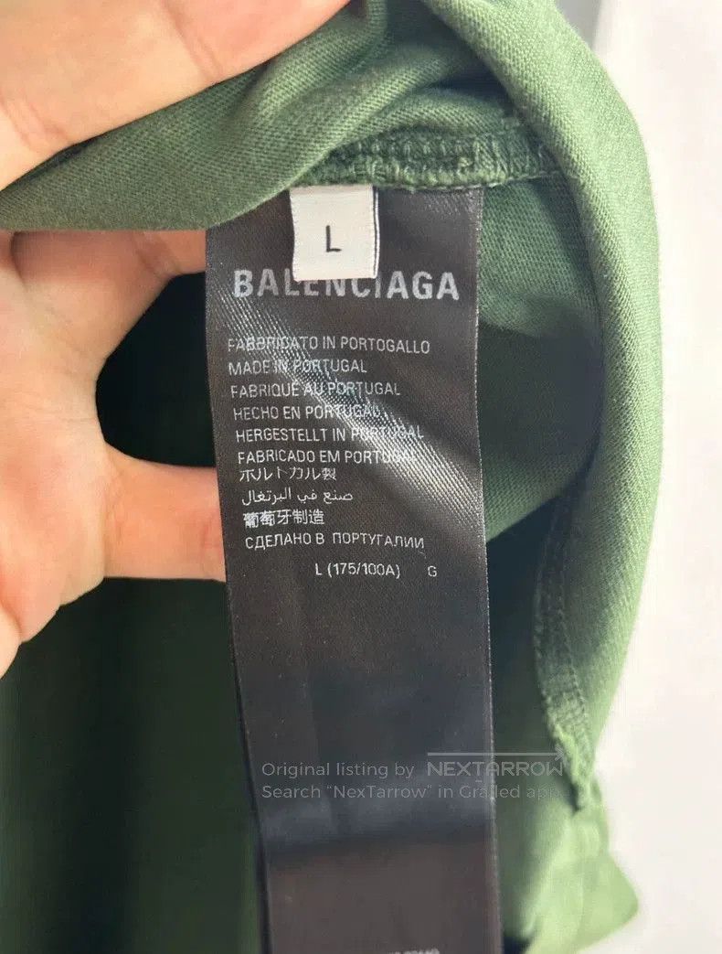 Balenciaga Balenciaga Green Tape Short Sleeve T-shirt. Size US L / EU 52-54 / 3 - 5 Thumbnail