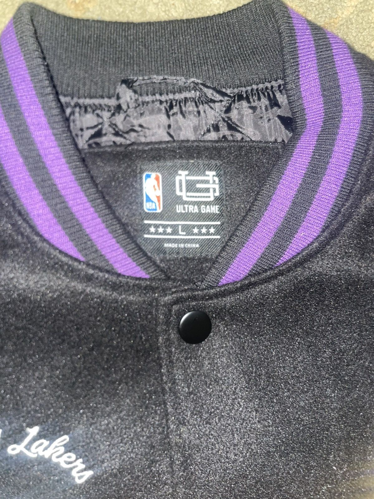 Starter Men's Los Angeles Lakers Black Wool & Leather Varsity Jacket Size US L / EU 52-54 / 3 - 4 Thumbnail
