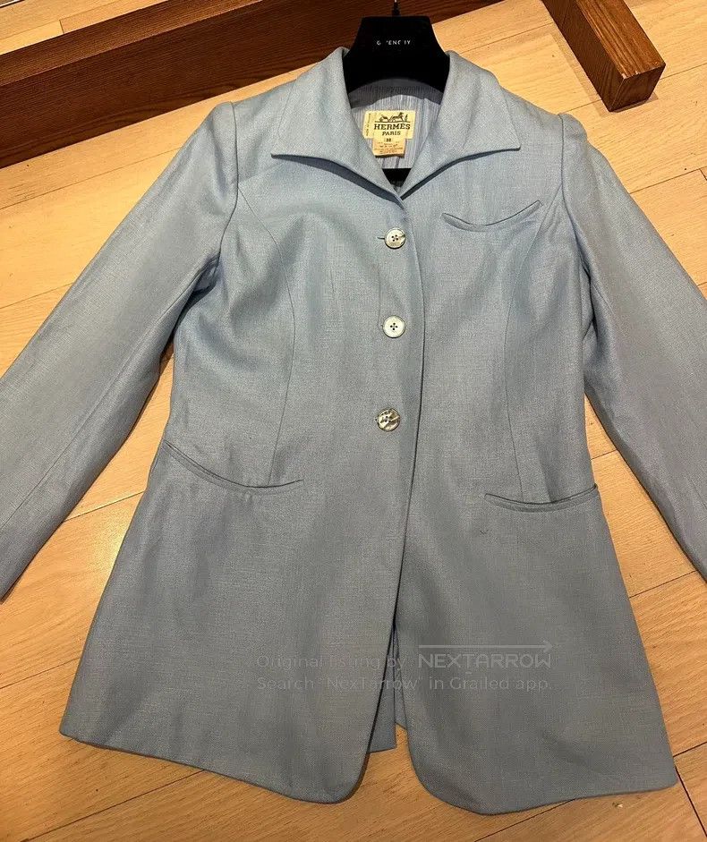 Hermes Hermes Blue suit jacket Size XS / US 0-2 / IT 36-38 - 1 Thumbnail