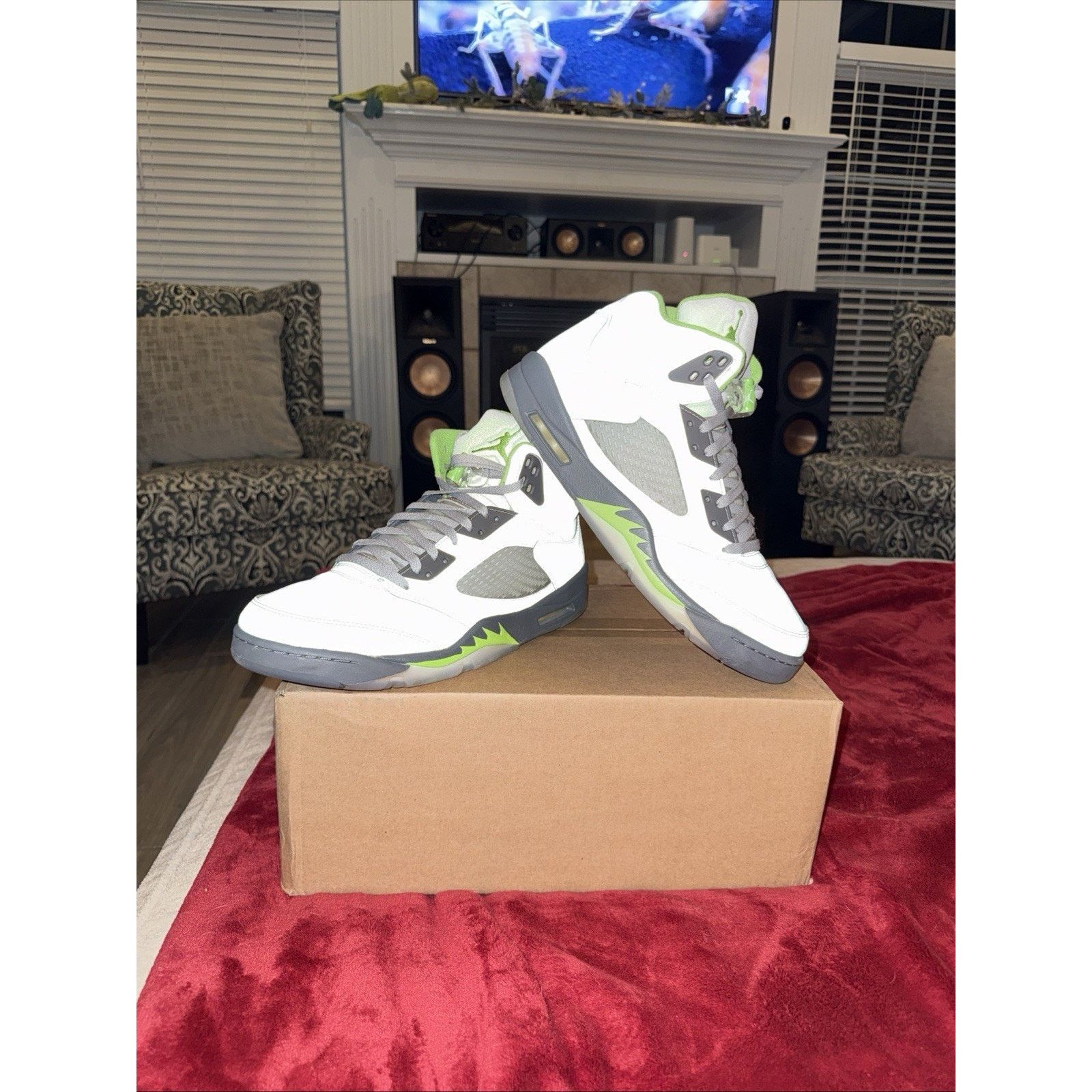 Jordan Brand Size 14 Nike Air Jordan 5 Retro Green Bean DM9014-003 No Box Size US 14 / EU 47 - 2 Thumbnail
