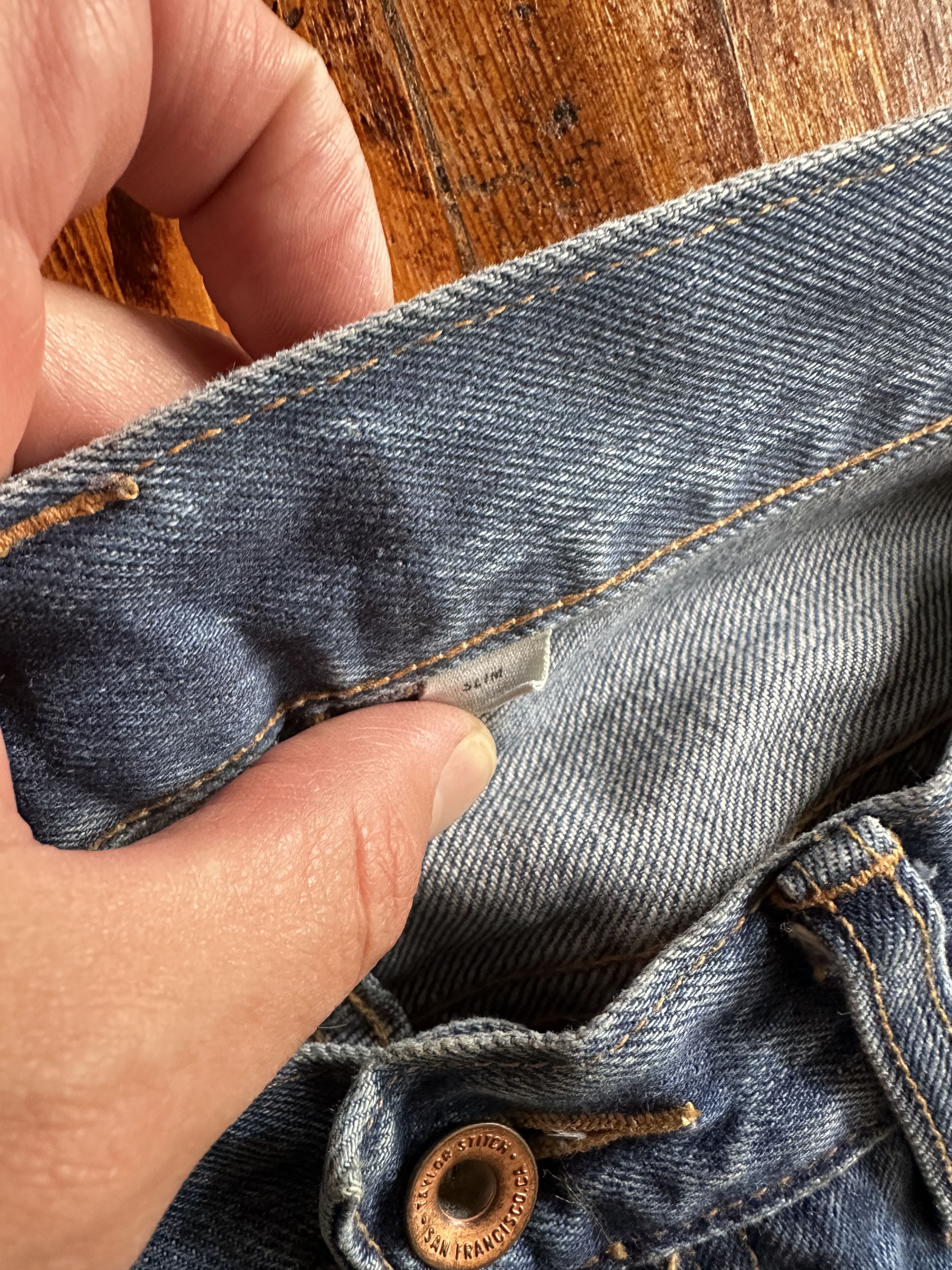 Taylor Stitch Slim Jean in cone Mills 1968 Selvage 24 month wash Size US 30 / EU 46 - 3 Thumbnail