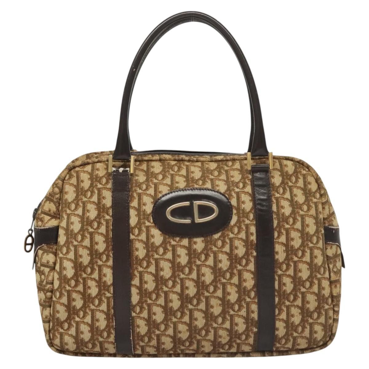 Dior DIOR Trotter Canvas Hand Bag Brown Gold Size ONE SIZE - 2 Thumbnail