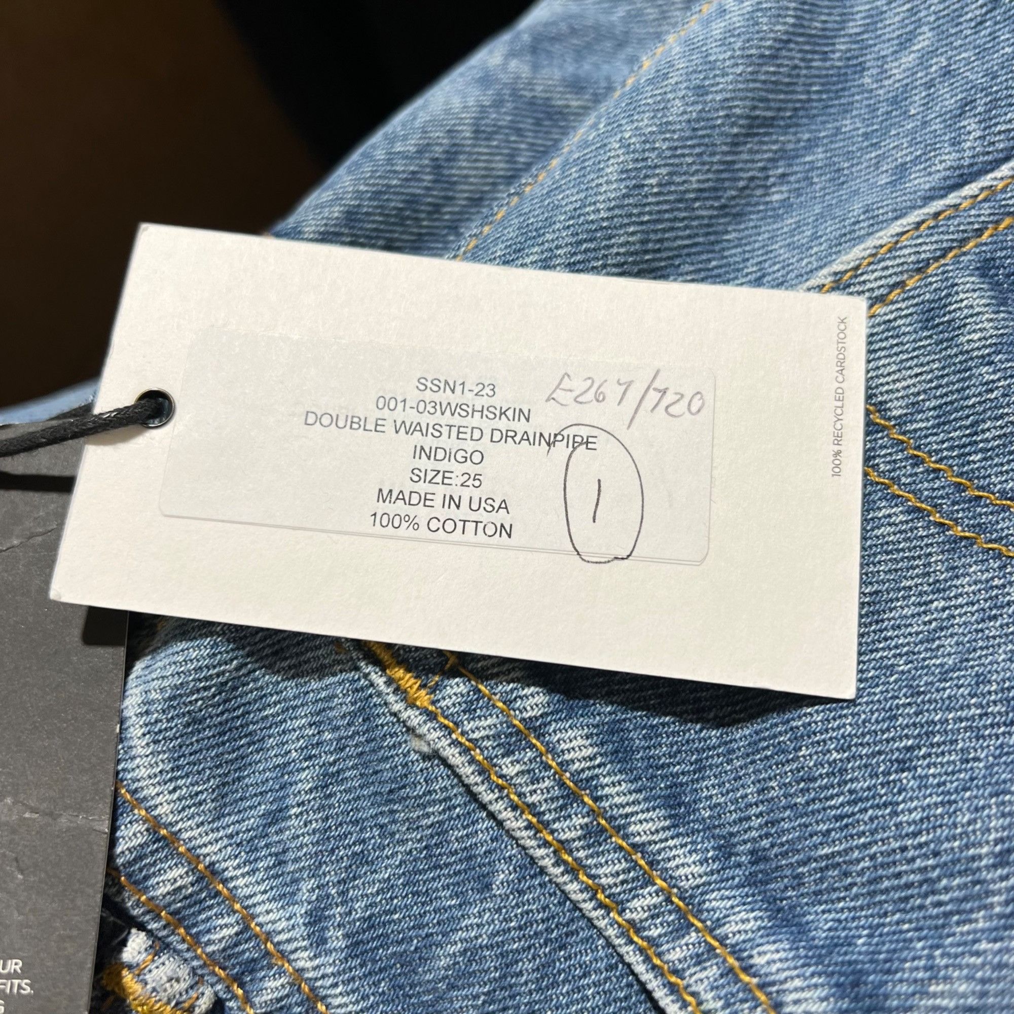 Levi's × RE/DONE $943 NWT RE/DONE x LEVI'S Double Waisted Drainpipe Sz 25 Size 25" / US 0 / IT 36 - 11 Thumbnail