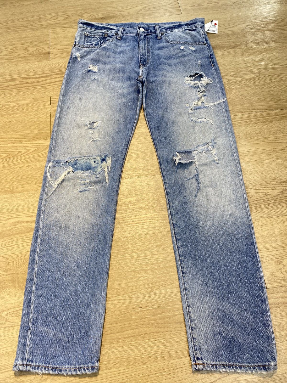 Ralph Lauren Ralph Lauren Blue Wash Style Distress Jeans Size US 34 / EU 50 - 1 Thumbnail